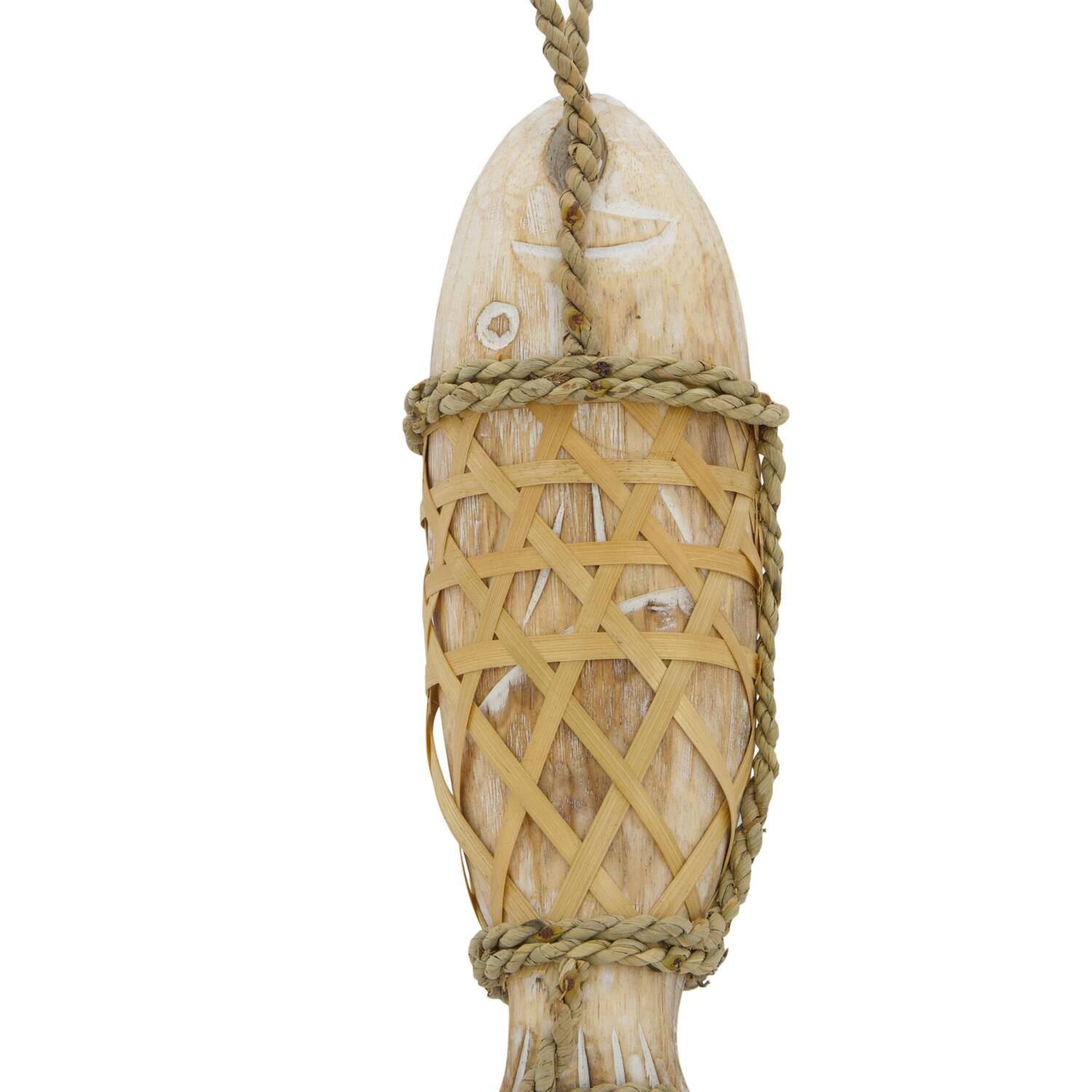 Fish albizia wood with hanger 38x12x8cm