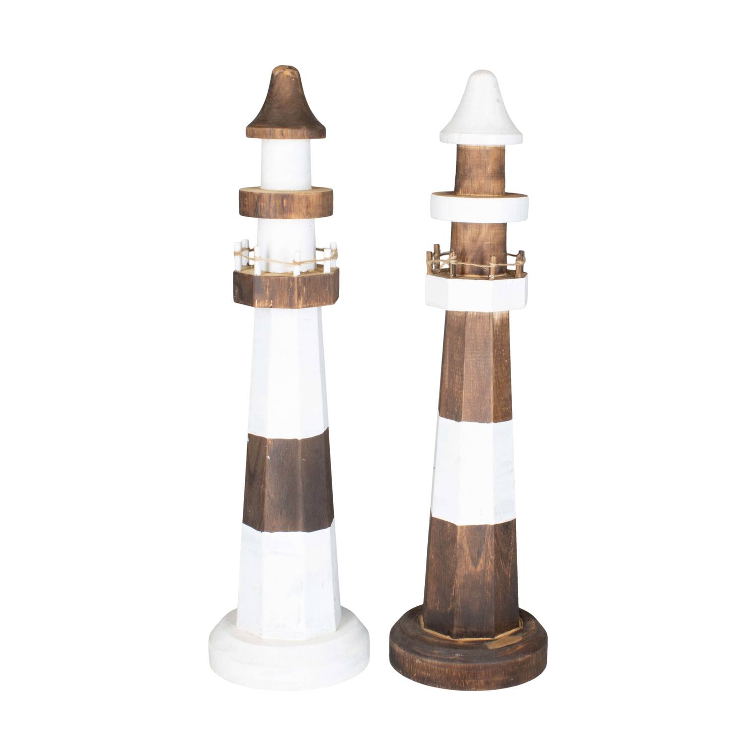 Statue lighthouse albizia wood 16x16x58cm  - Natural