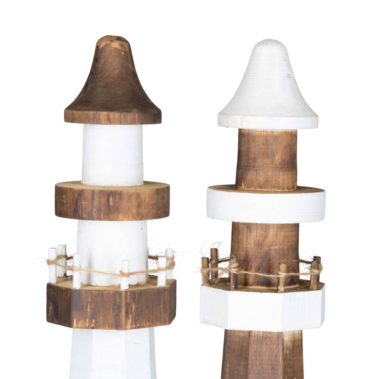 Statue lighthouse albizia wood 16x16x58cm  - Natural
