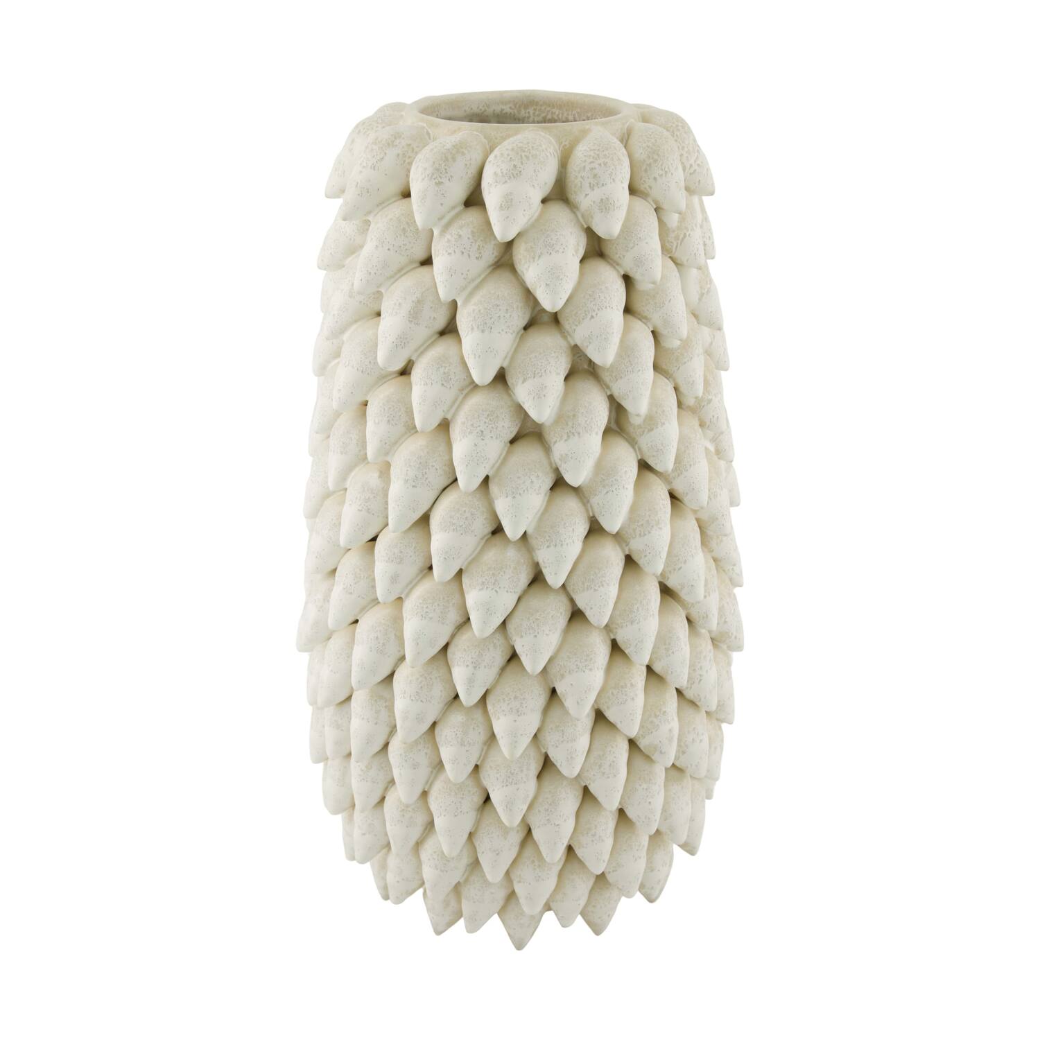 Vase ceramic with shells 23x23x42cm