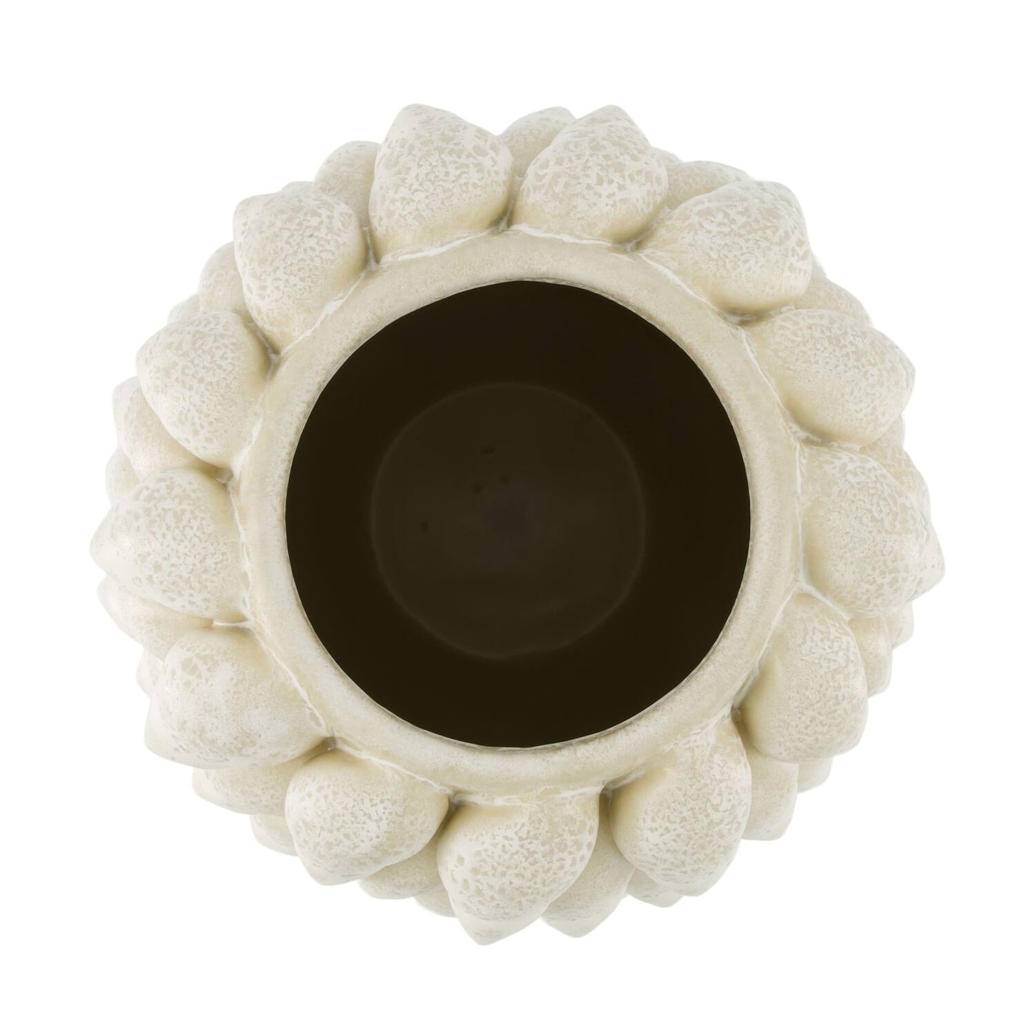 Vase ceramic with shells 23x23x42cm
