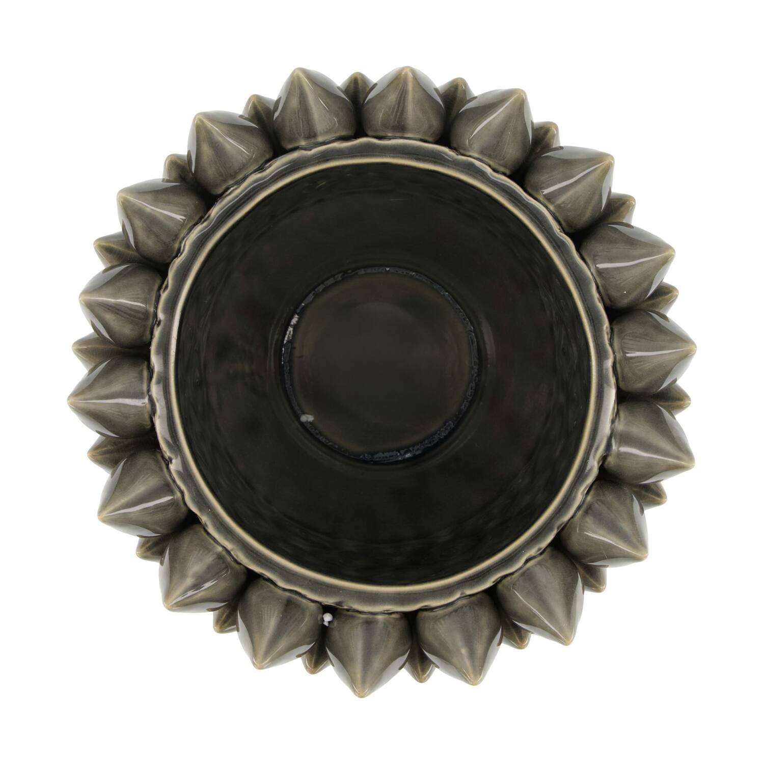 Planter ceramic 28x28x24cm - Grey