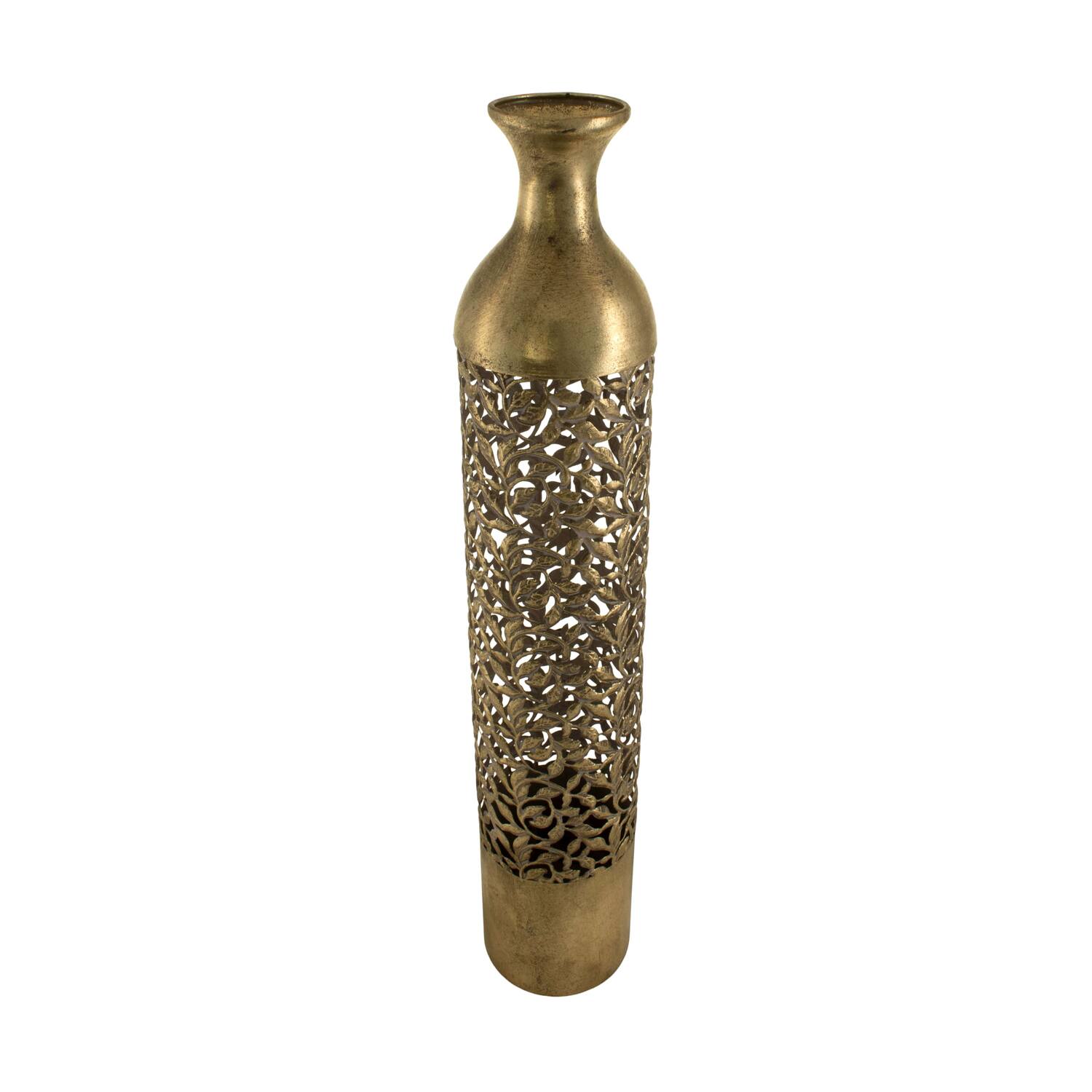 Bottle round metal 13.5x13.5x75.5cm