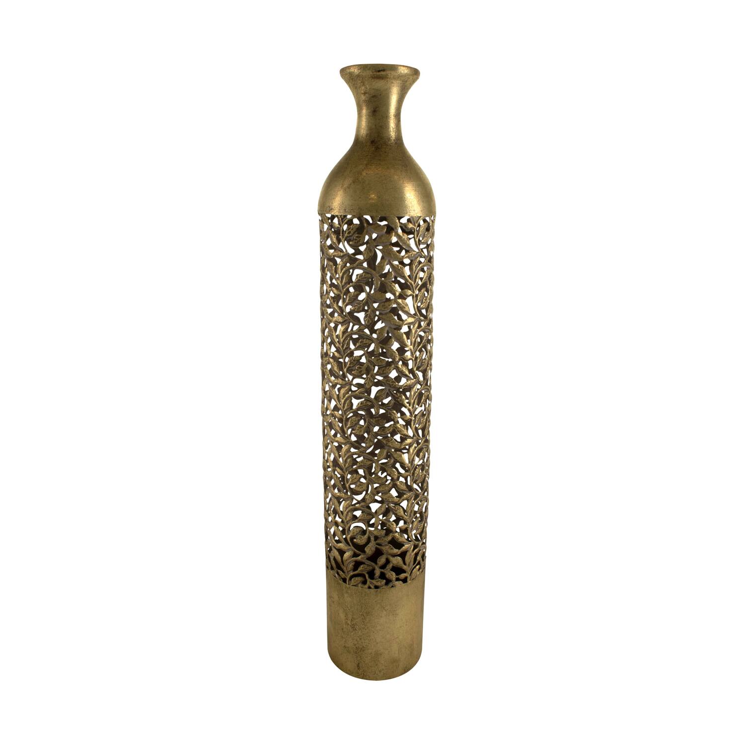 Bottle round metal 13.5x13.5x75.5cm