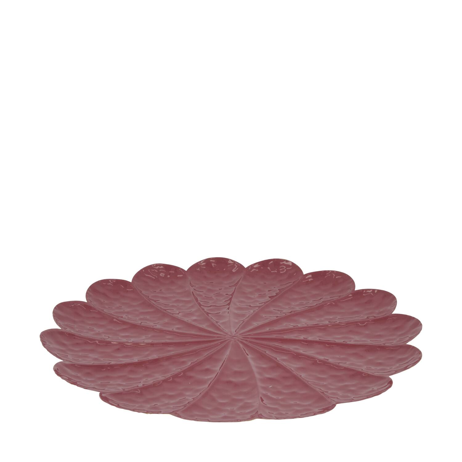 Tray round metal 38x38x2cm - Red