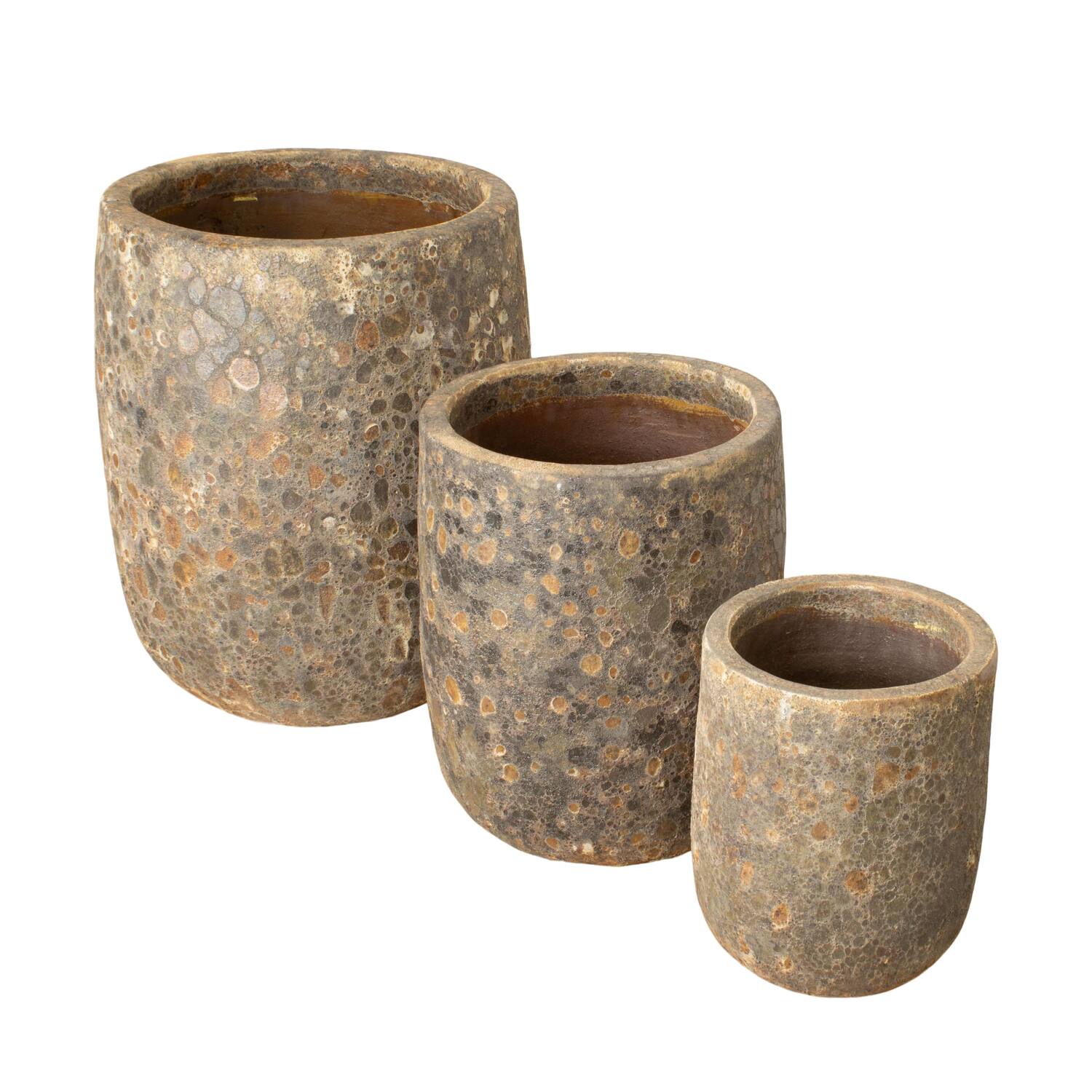 Planter round terracotta 55x55x65cm  - Brown