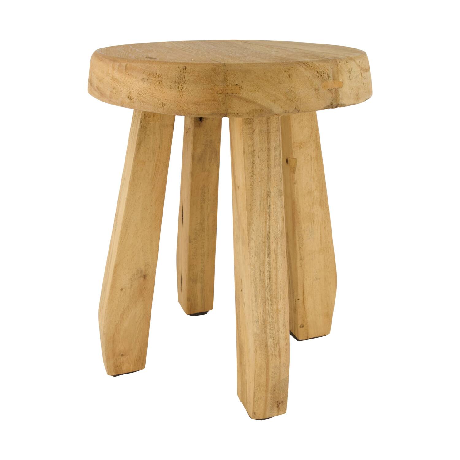 Stool teak wood 32x32x39cm - Natural