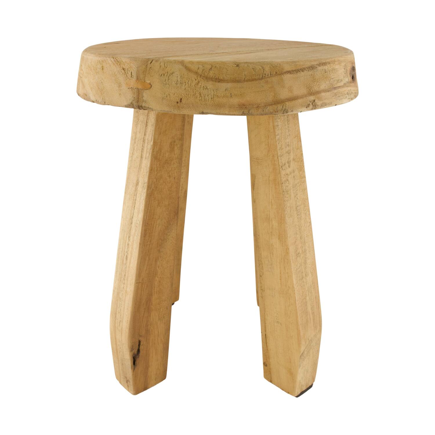 Stool teak wood 32x32x39cm - Natural