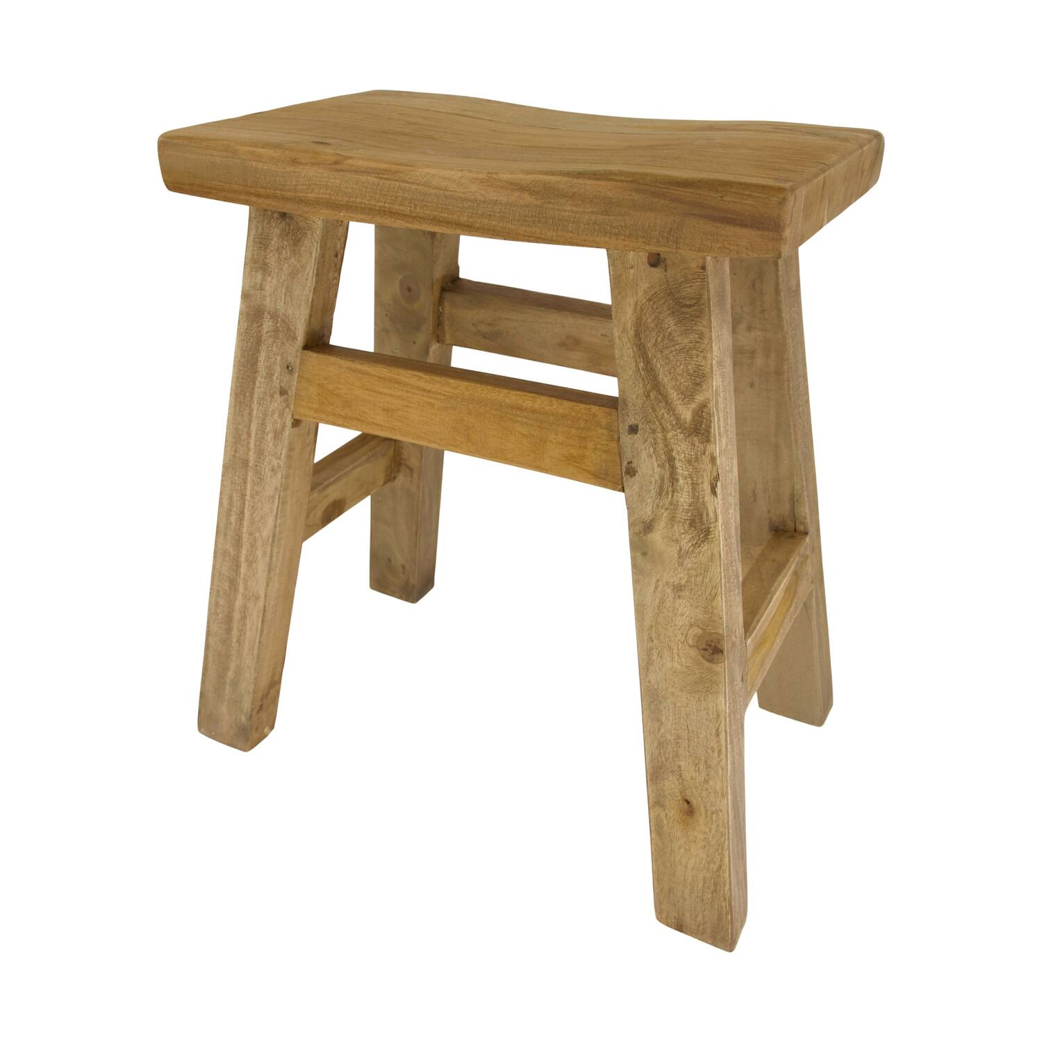 Stool teak wood 41x24x50cm