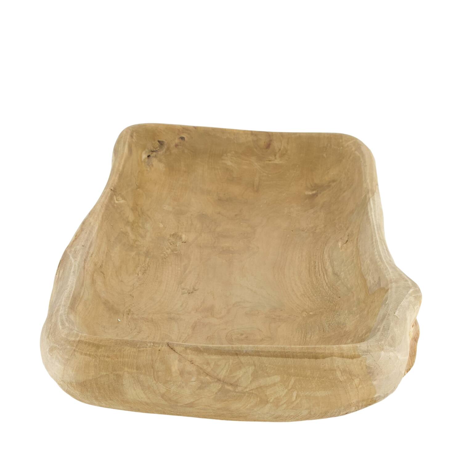 Bowl teak wood on feet 50x28x9cm - Natural