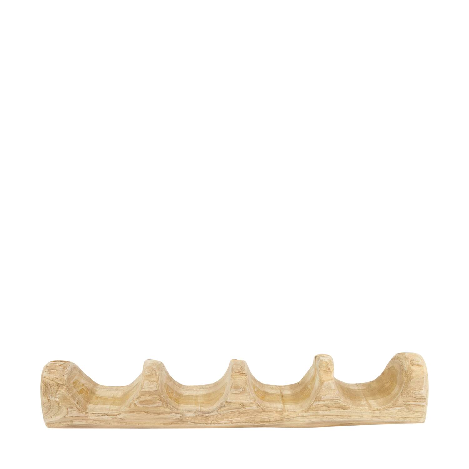 Winebottle holder teak wood 45x9x7cm - Natural