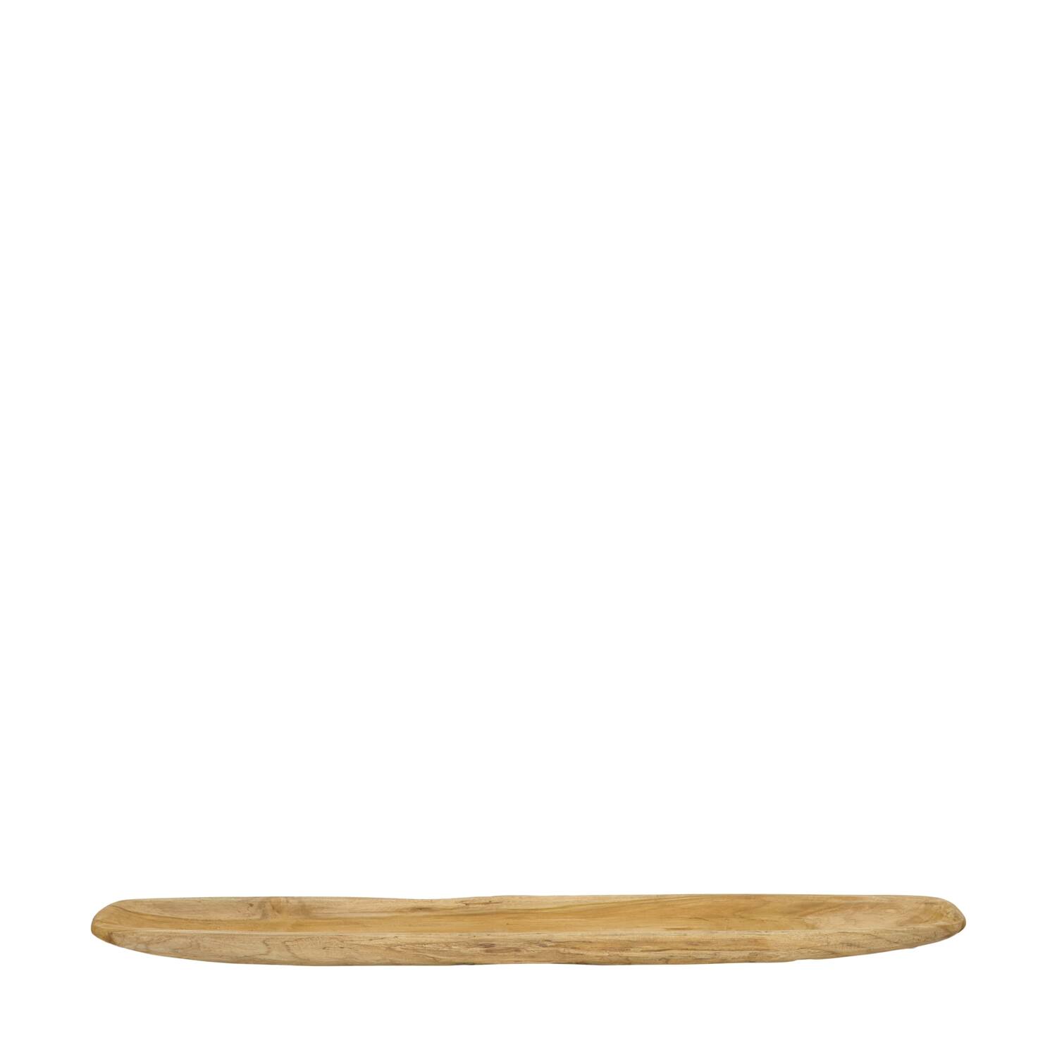 Bowl oval teak wood 90x12x4.5cm