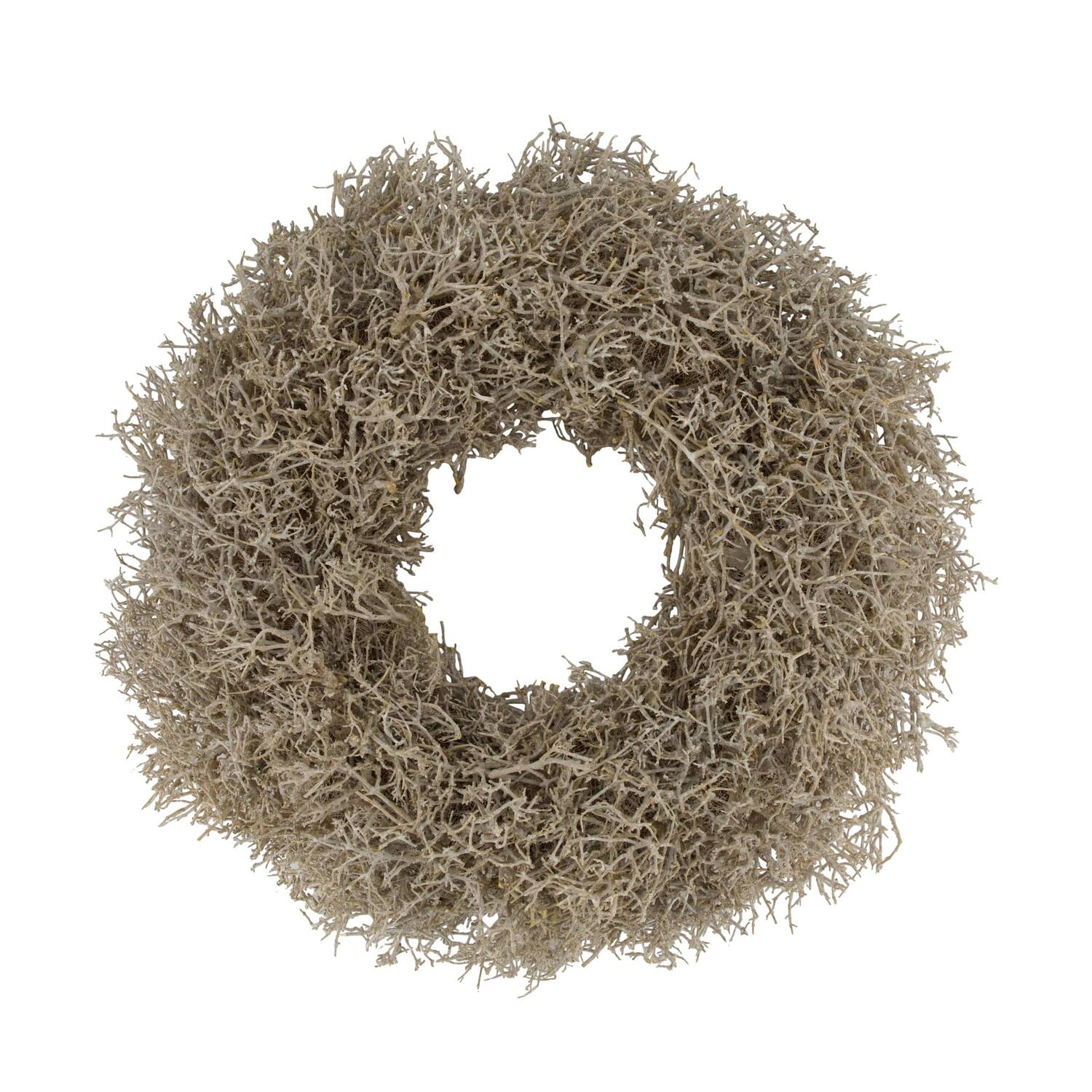 Wreath dry tree nature 55x55x13cm - White