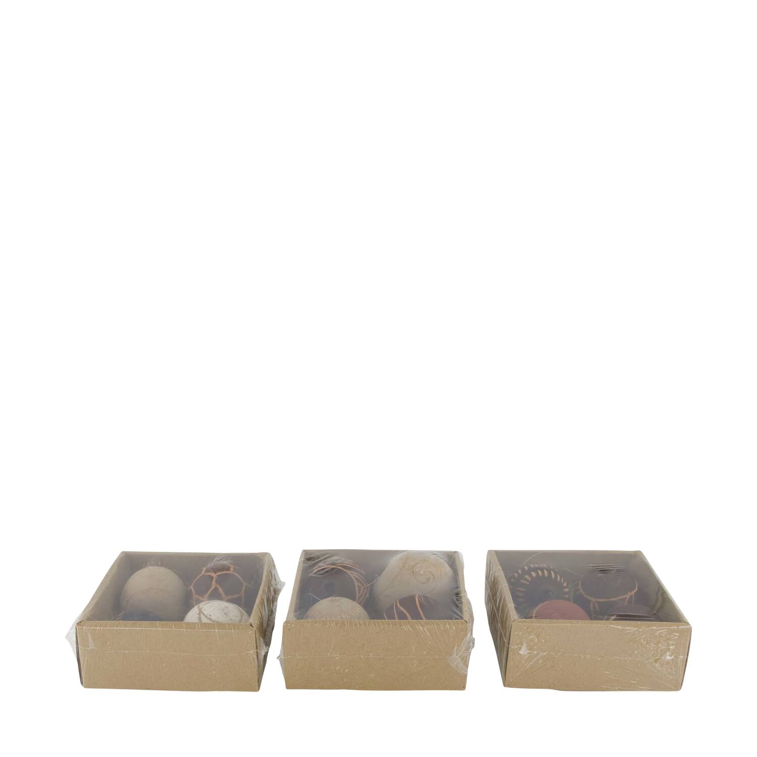 Exotic mix ethnic bellaini nature 15x15x6.5cm 4pc C3 - Multi