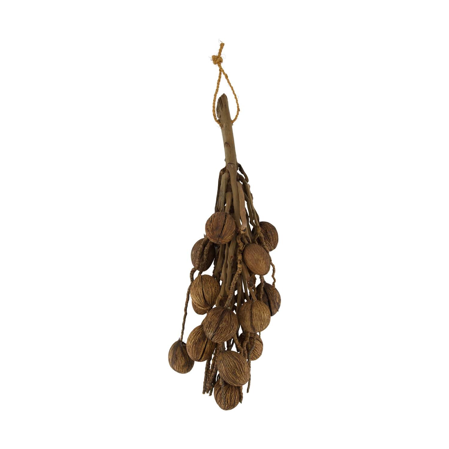 Branch with mintola ball coco 65x20x10cm - Natural