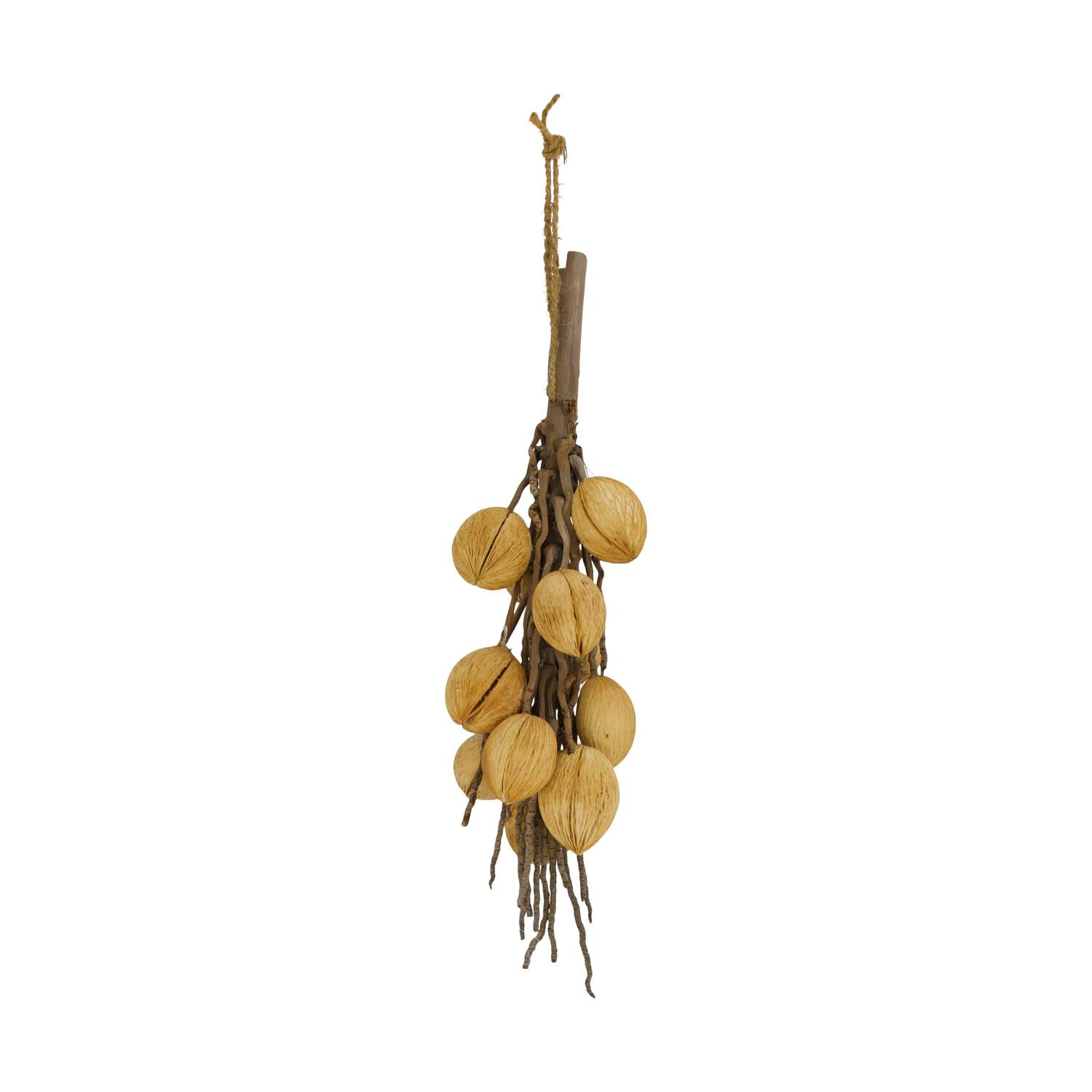 Branch with mintola ball coco 65x20x10cm - Cream
