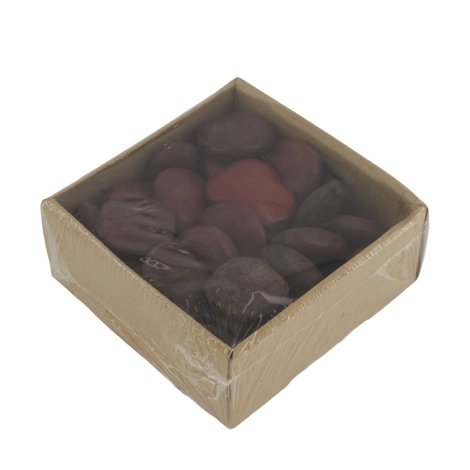 Exotic mix pangra seed polished tray nature 16.5x16.5x7cm 800gr - Brown