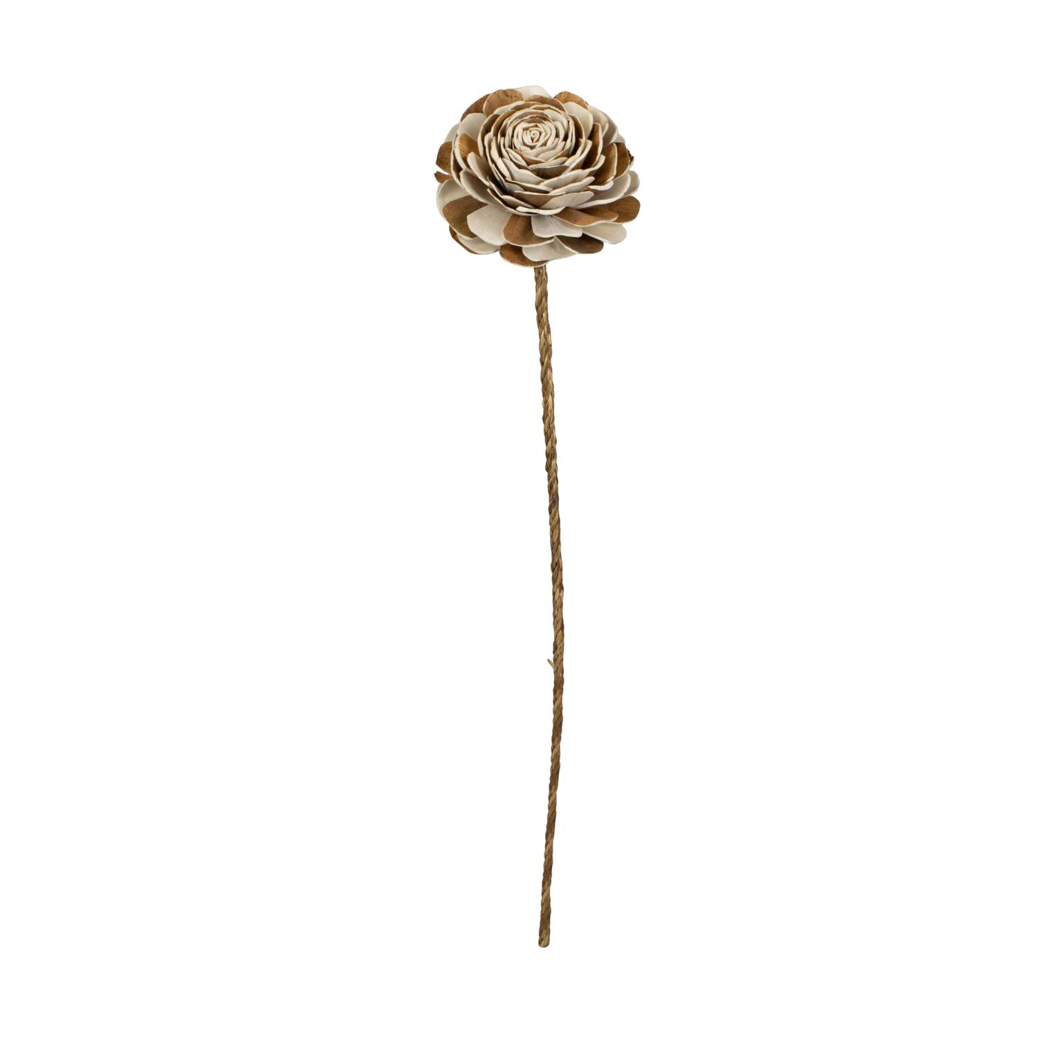 Flower sola buster gardenia two tone nature 65x12x12cm - Cream