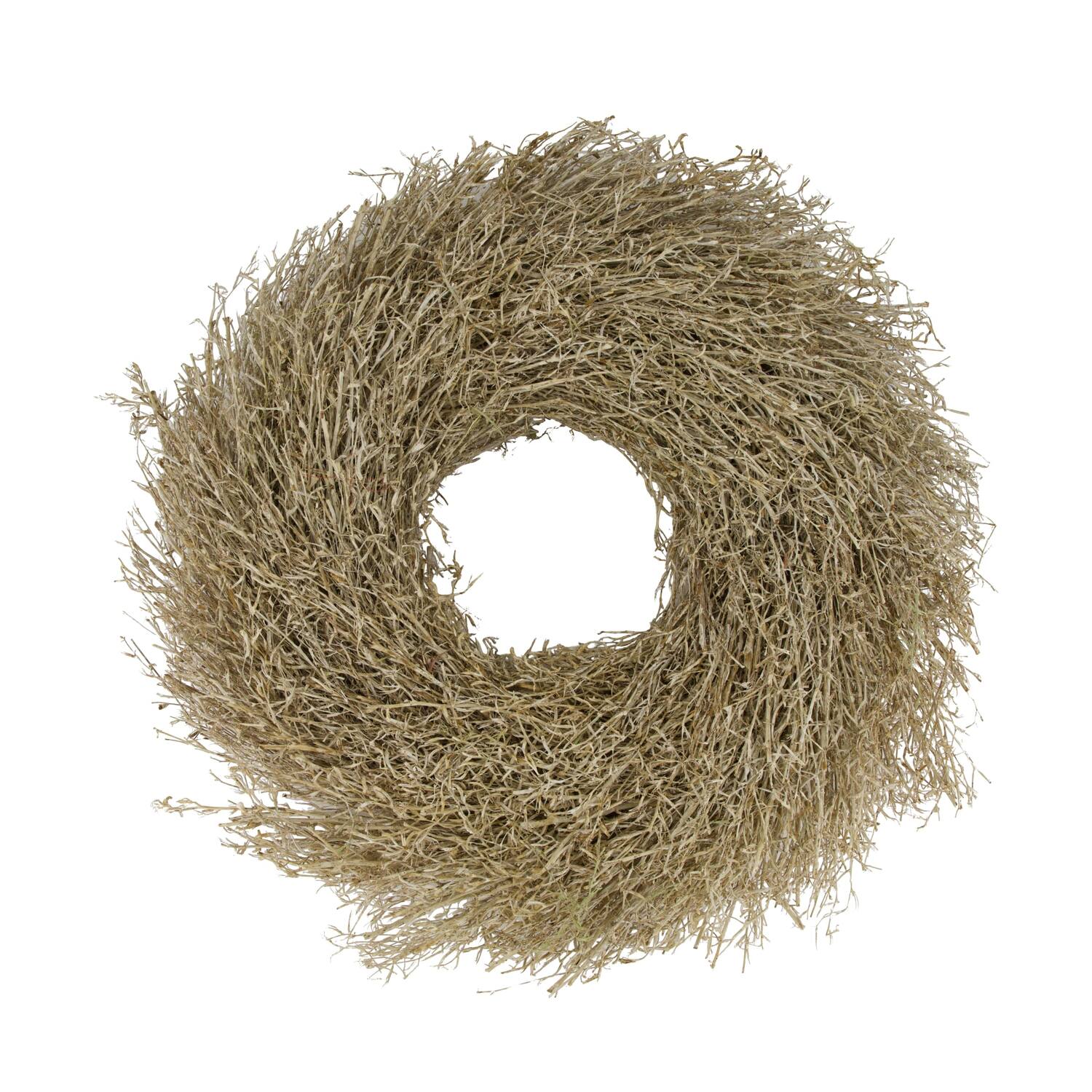 Wreath chili grass in poly wrap nature 59x59x11cm
