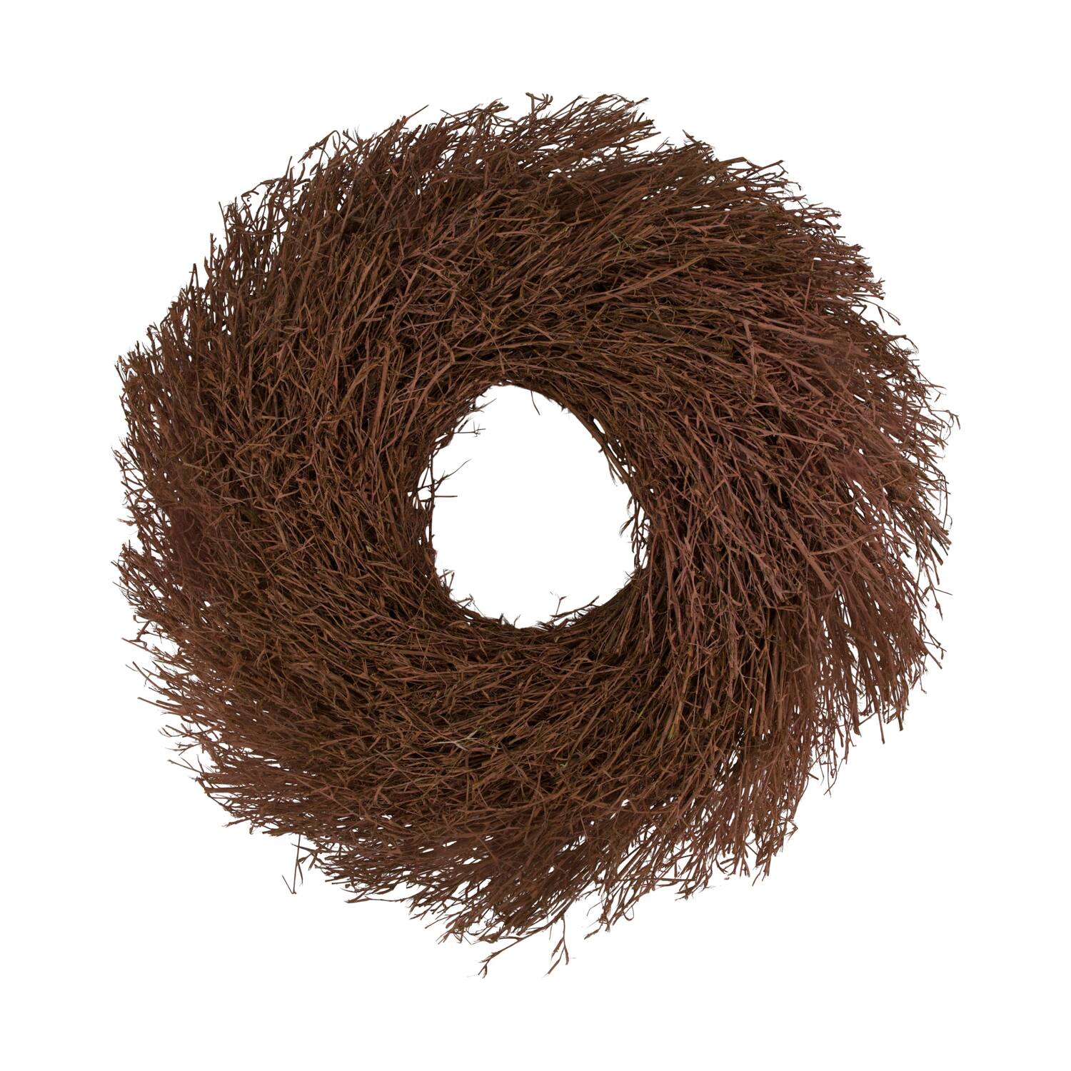 Wreath chili grass in poly wrap nature 59x59x14.5cm - Pink