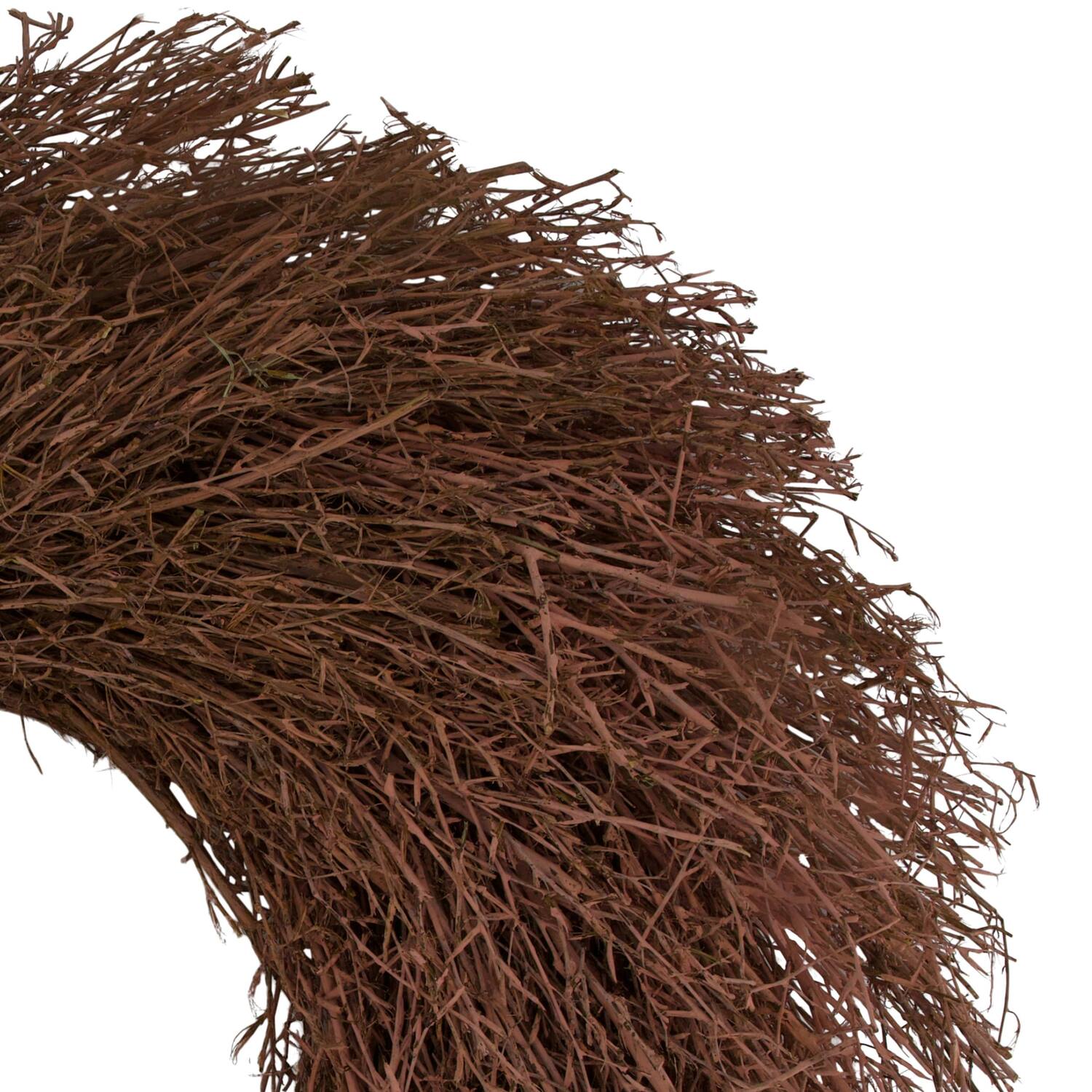 Wreath chili grass in poly wrap nature 59x59x14.5cm - Pink