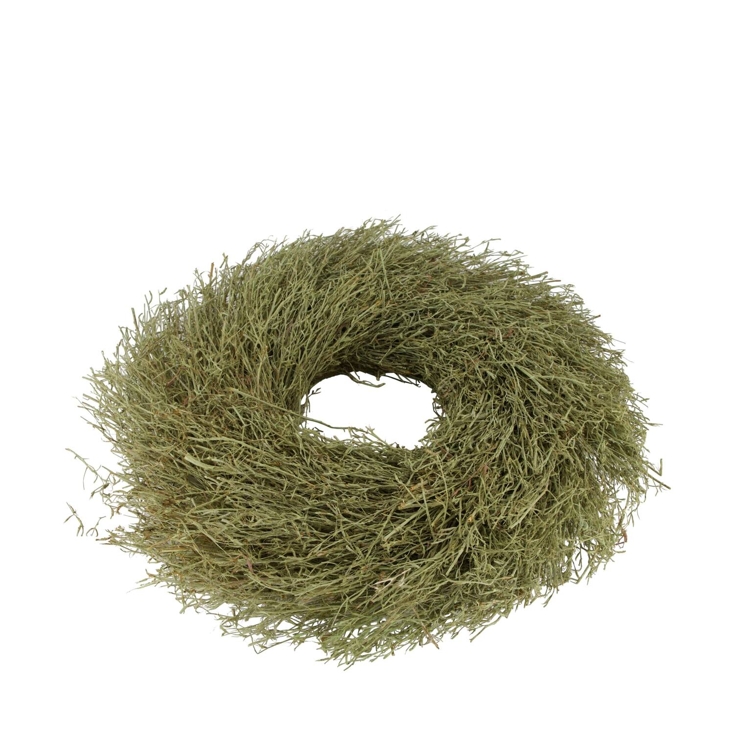 Wreath chili grass in poly wrap nature 59x59x14.5cm - Green
