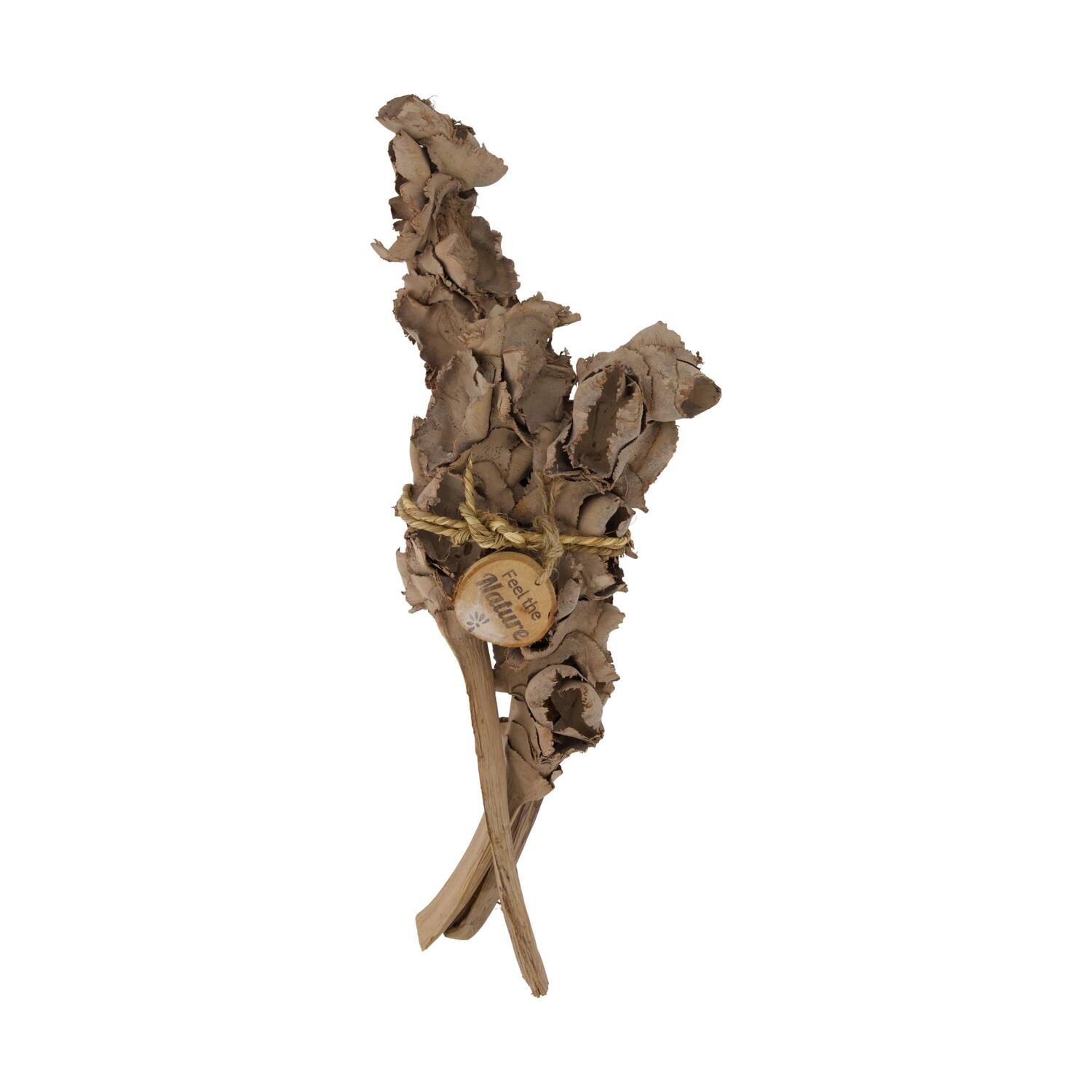 Stick palm female bundle with vizy rope nature 11x5x30cm - Cream