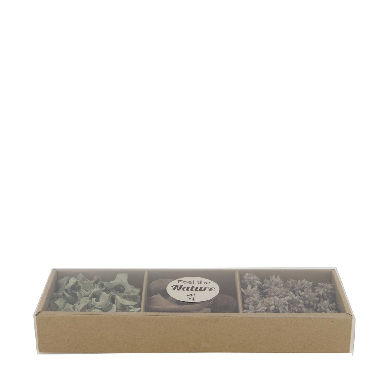 Exotic mix potpourri coco cut tray nature 28.5x10x4cm
