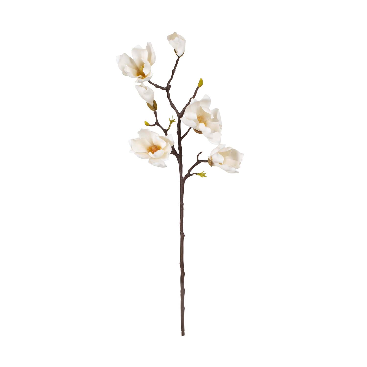 Branch magnolia artificial 65x23x6cm - White