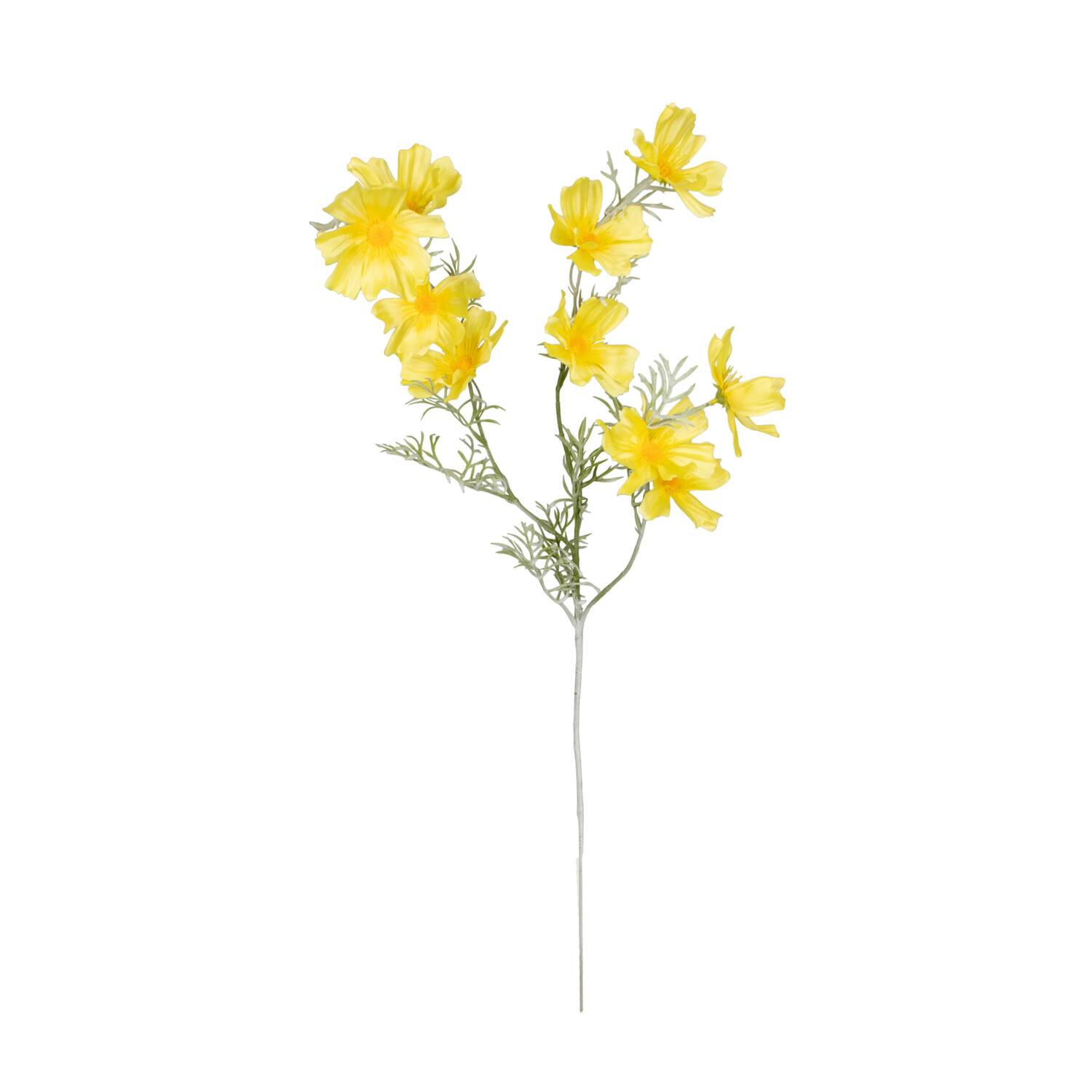 Branch chrysanthemum artificial 90x40x15cm - Yellow