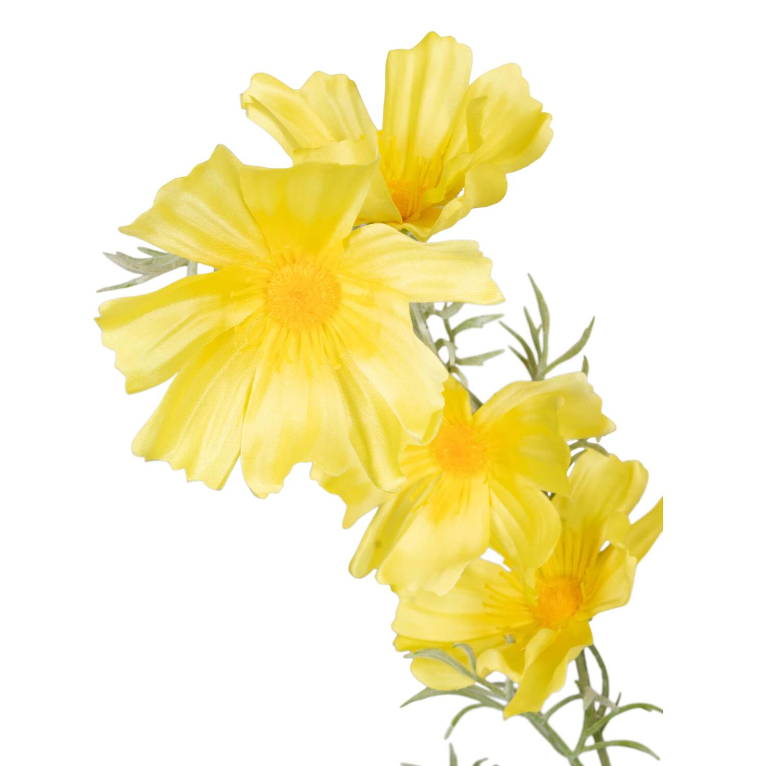 Branch chrysanthemum artificial 90x40x15cm - Yellow