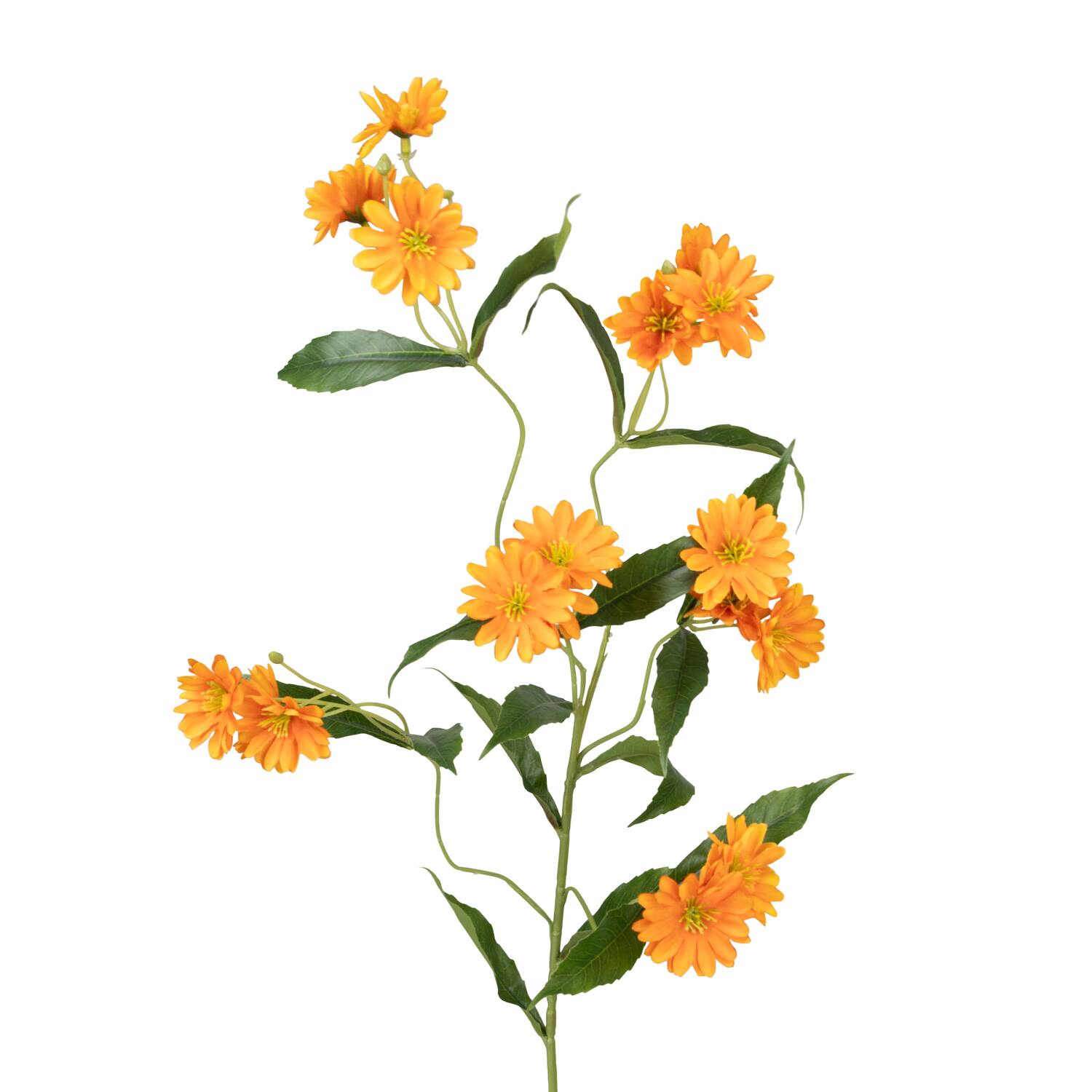 Branch chrysanthemum artificial 85x30x20cm - Orange