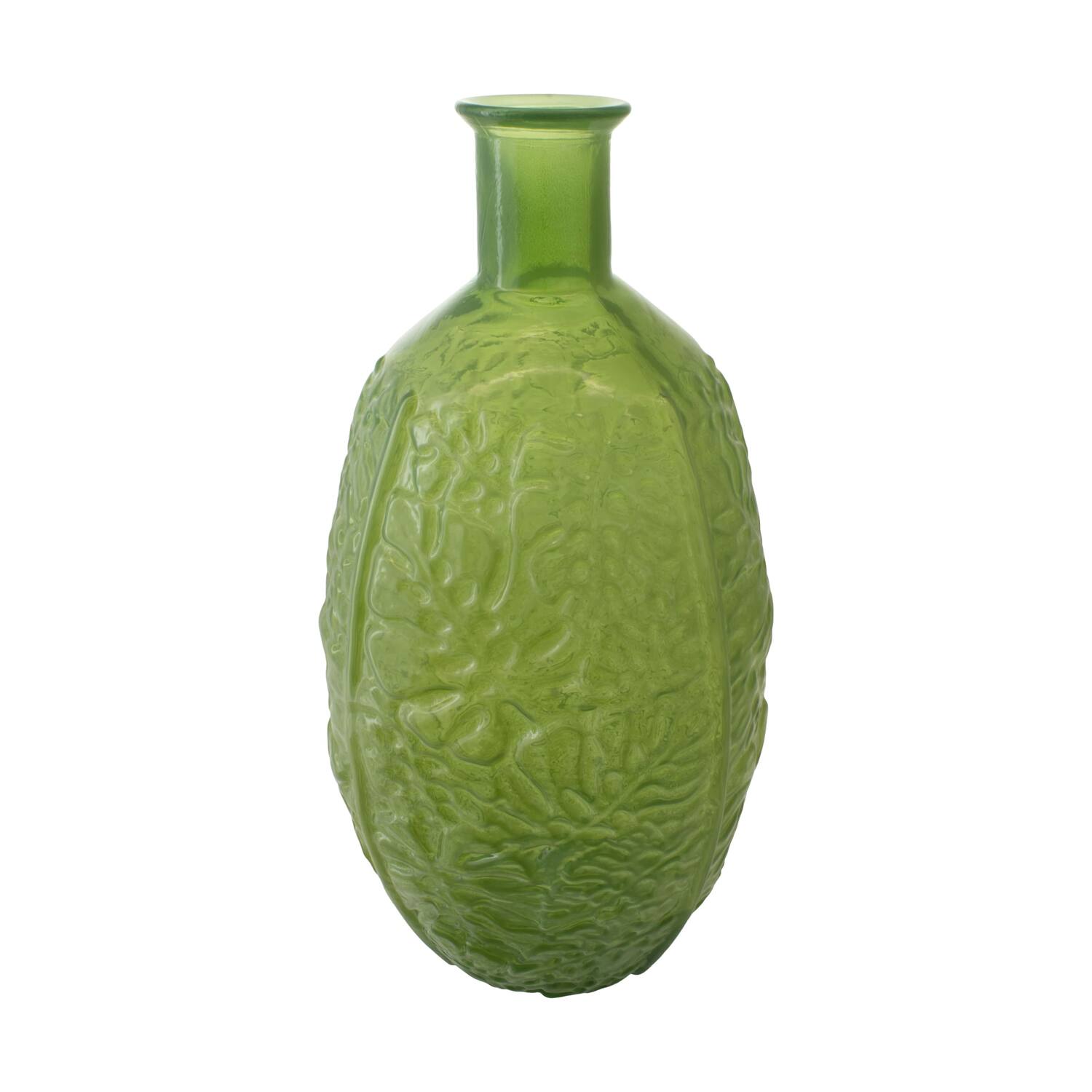 Bottle recycled glass 29x29x59cm - Green