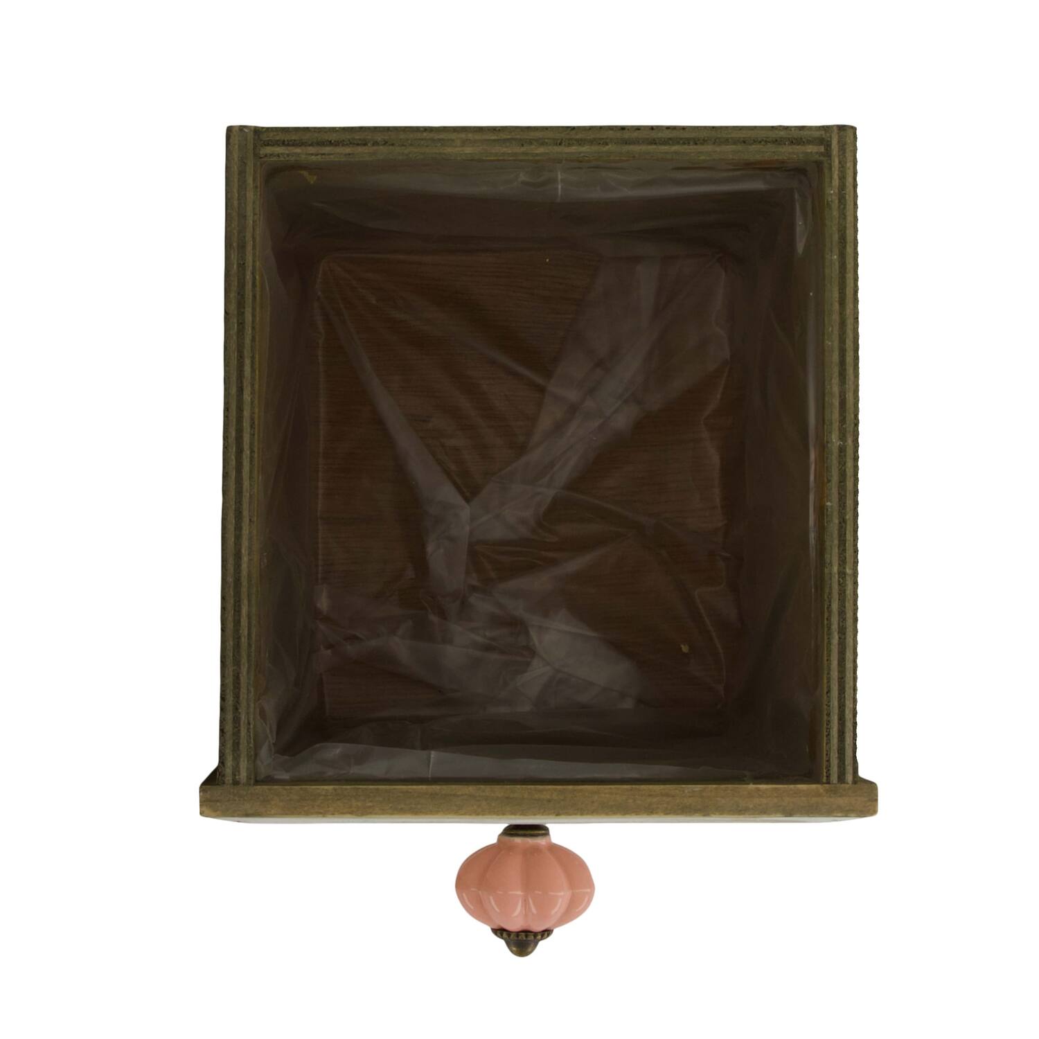 Planter plywood with plastic 18x18x18cm S/3