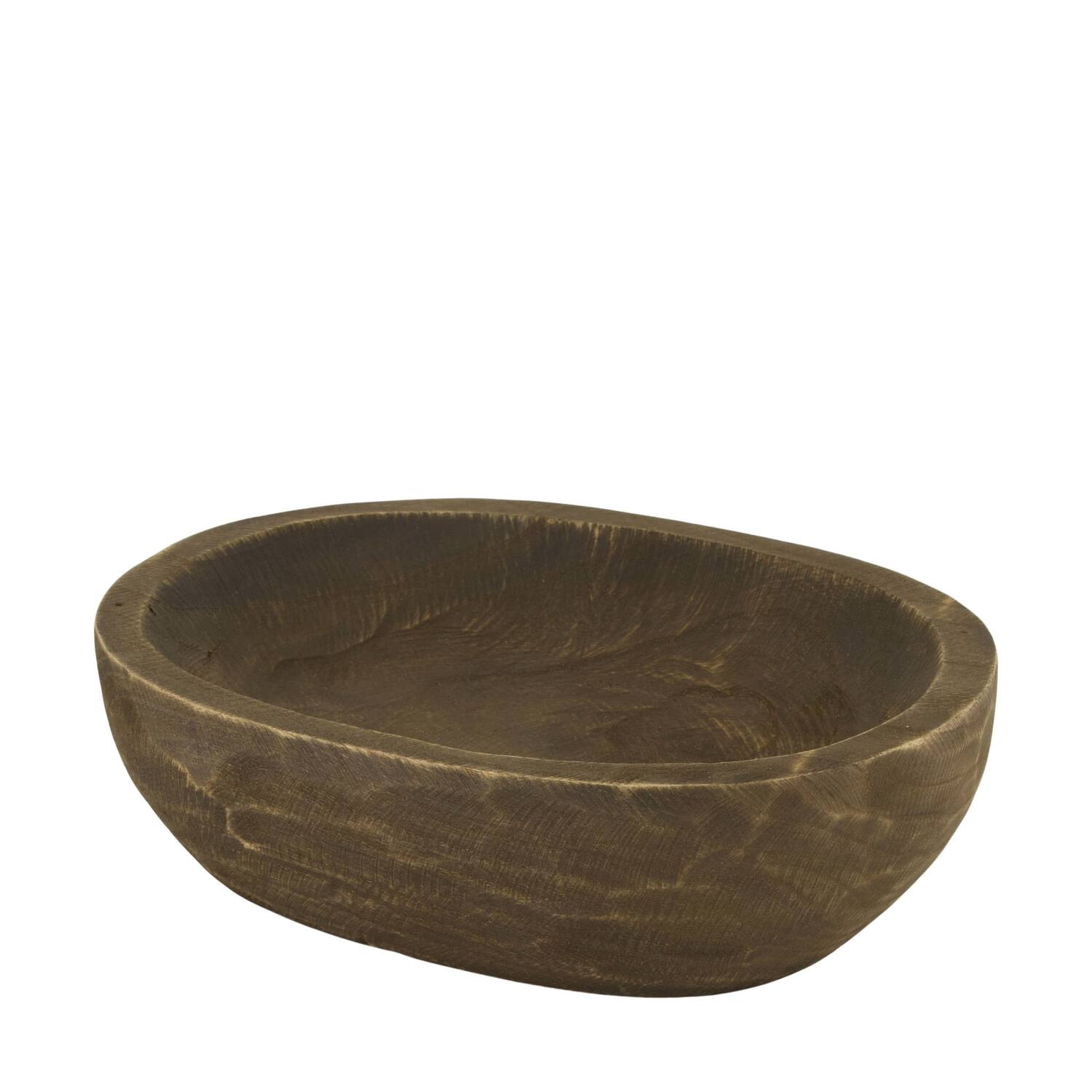 Bowl paulownia wood 28x22x8cm - Black