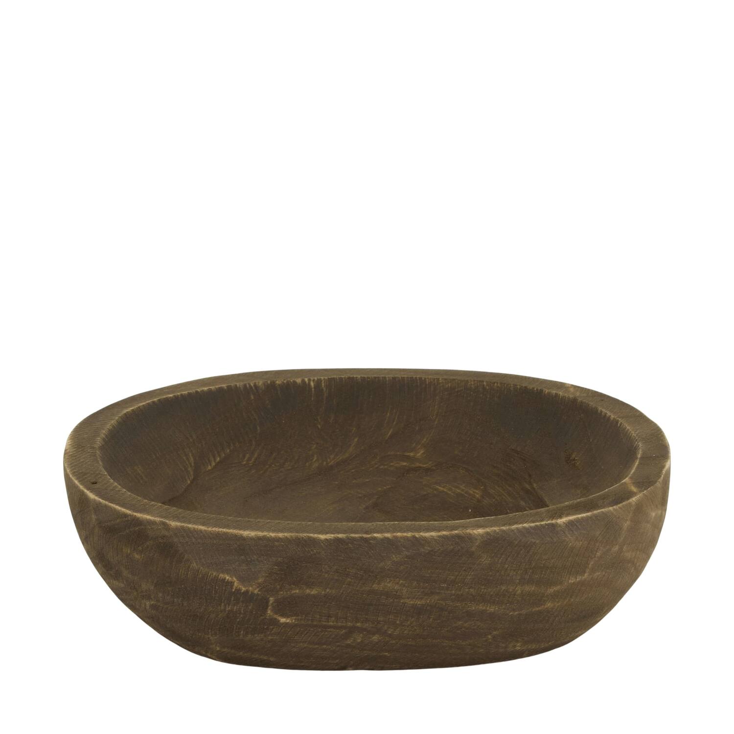 Bowl paulownia wood 28x22x8cm - Black