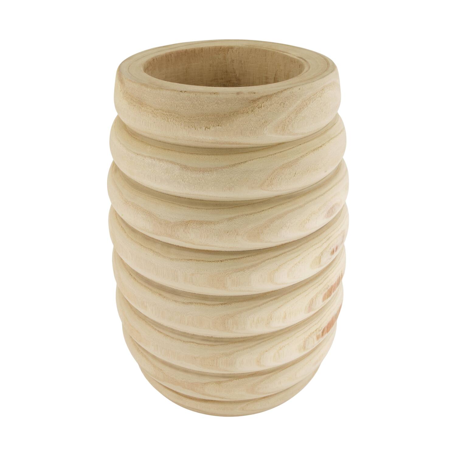 Vase paulownia wood 28x28x38cm