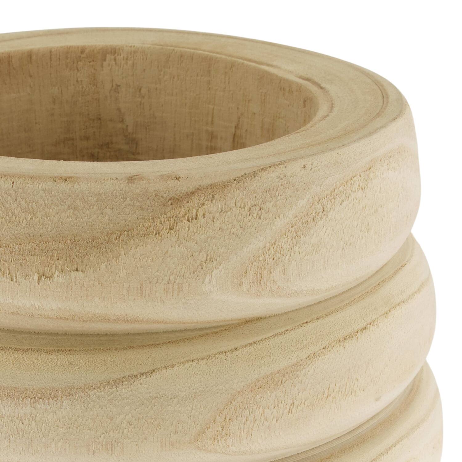 Vase paulownia wood 28x28x38cm