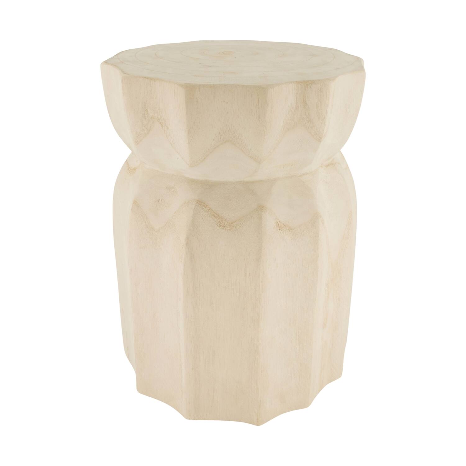 Side table round paulownia wood 28x28x38cm