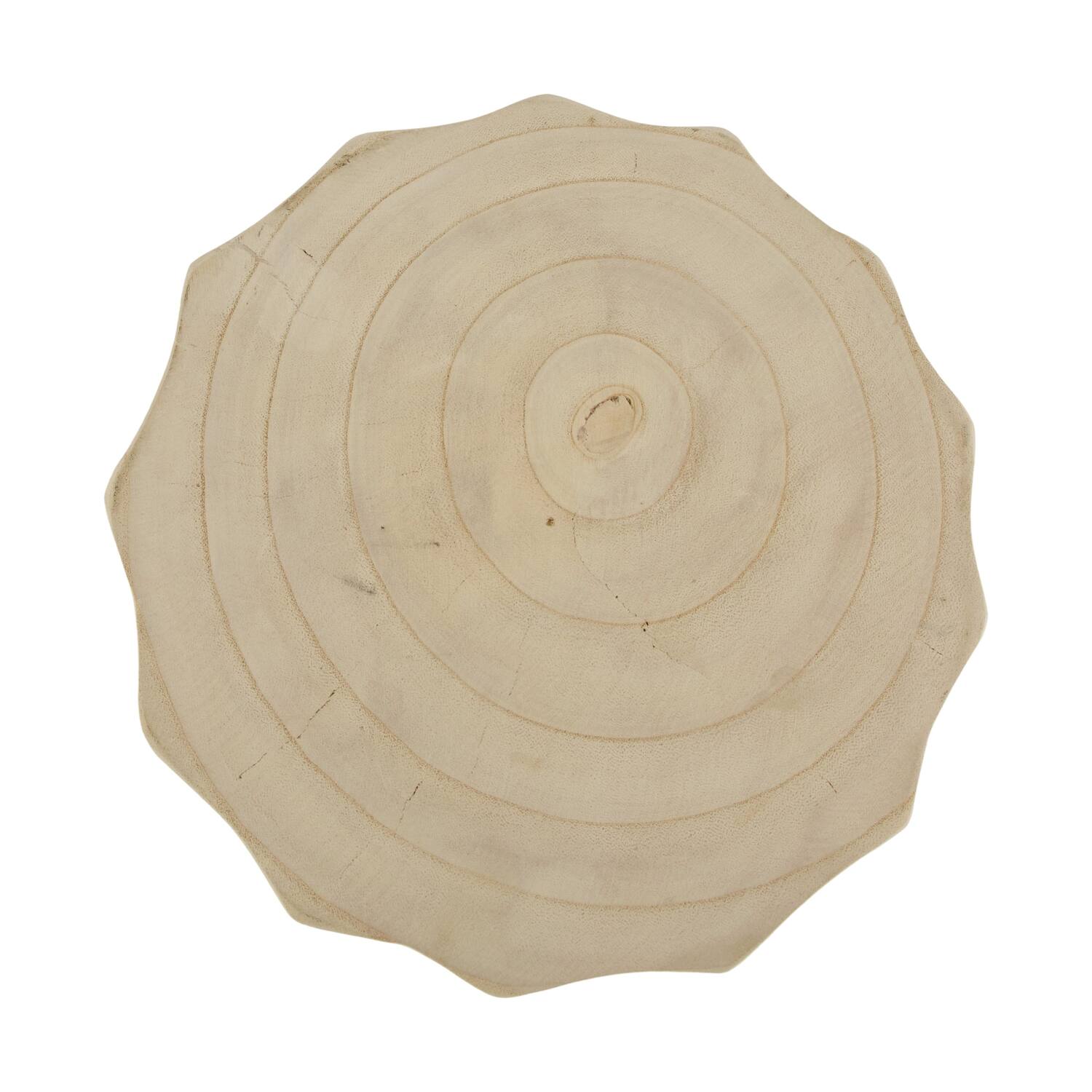 Side table round paulownia wood 28x28x38cm