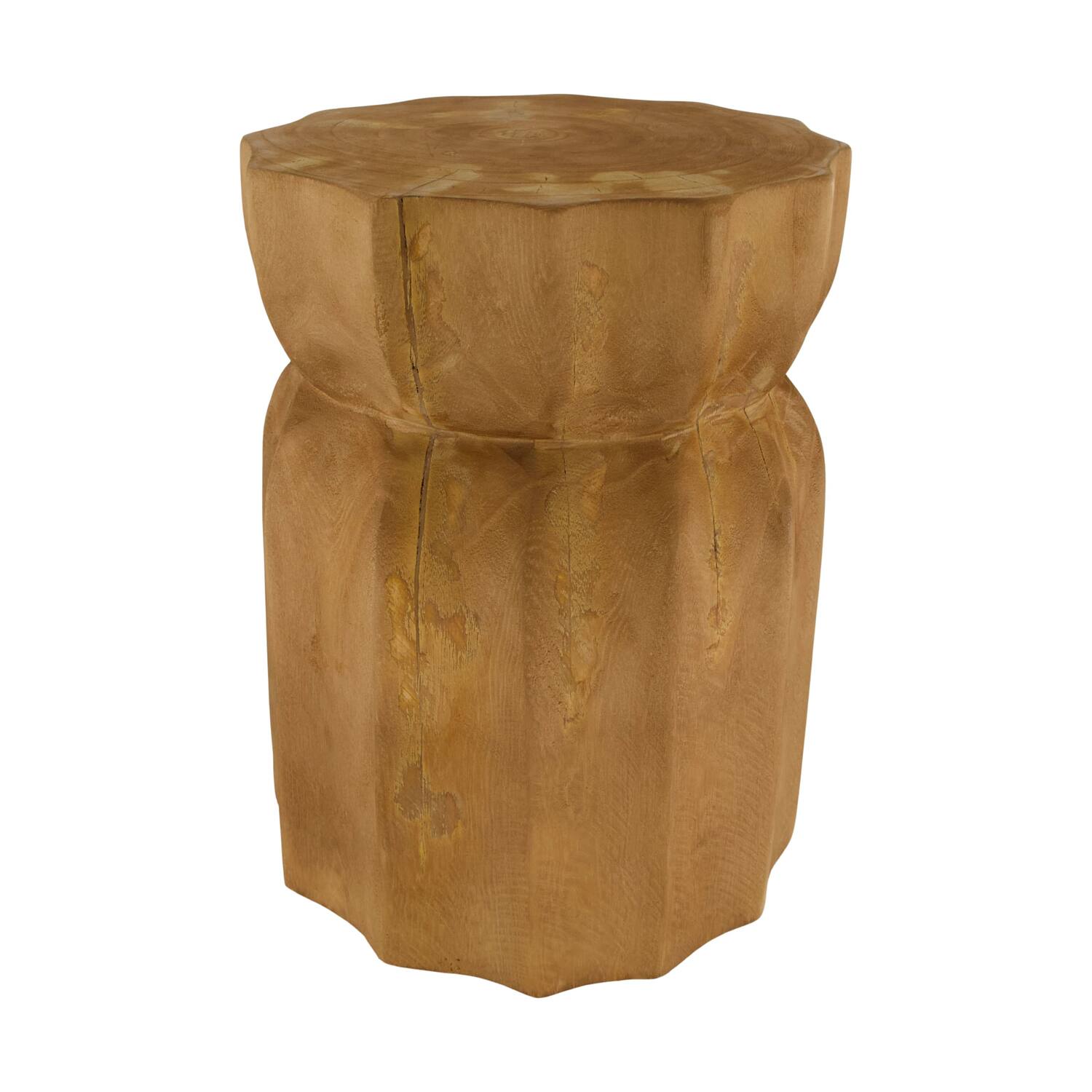 Side table round paulownia wood 28x28x38cm