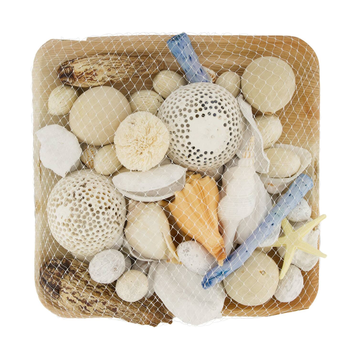 Potpourri with acacia plate nature 25.5x25.5x8cm - Multi