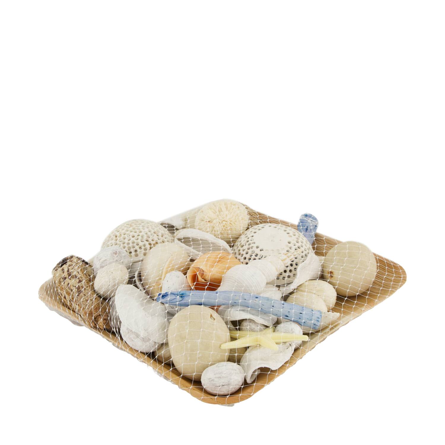 Potpourri with acacia plate nature 25.5x25.5x8cm - Multi