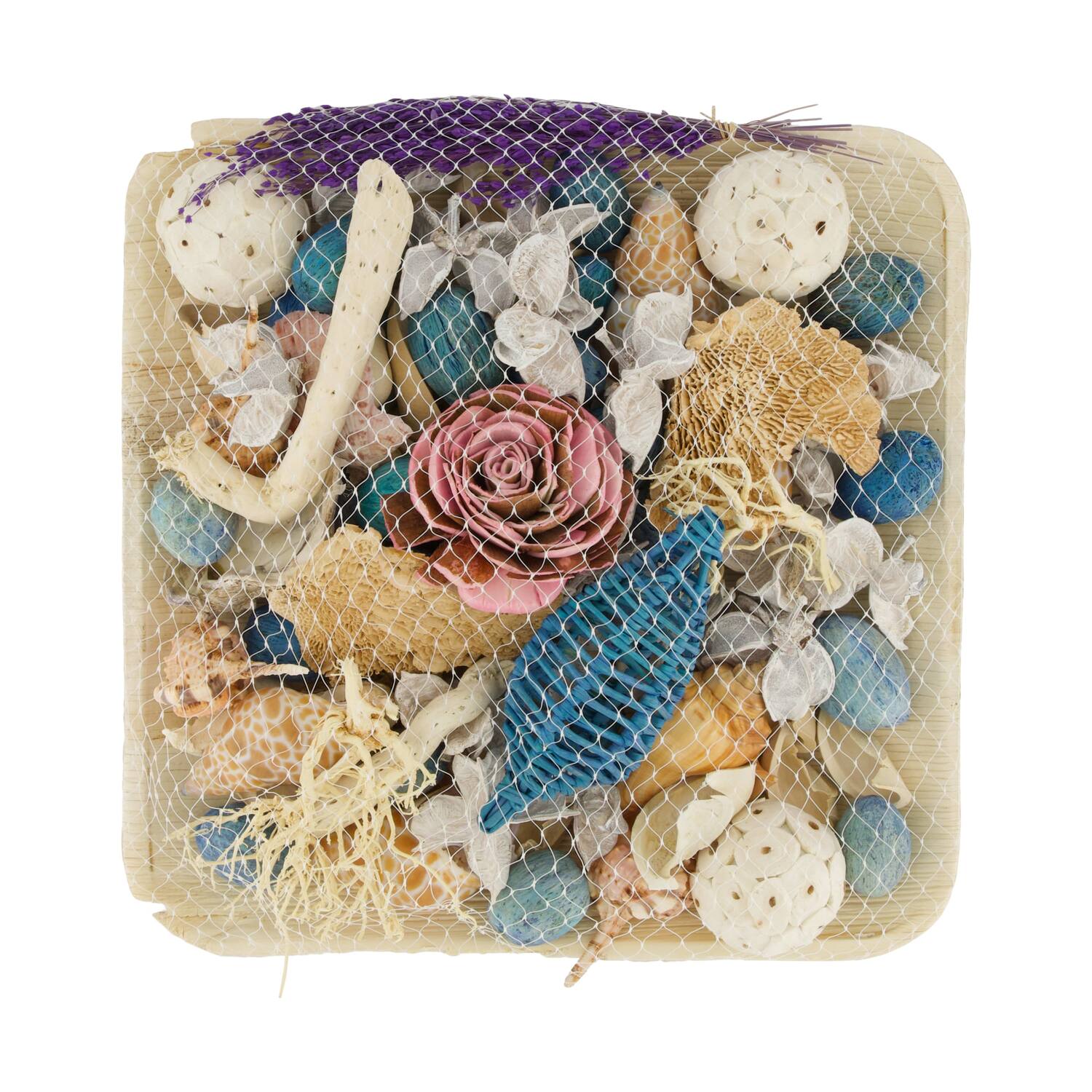 Potpourri with acacia plate nature 25.5x25.5x8cm