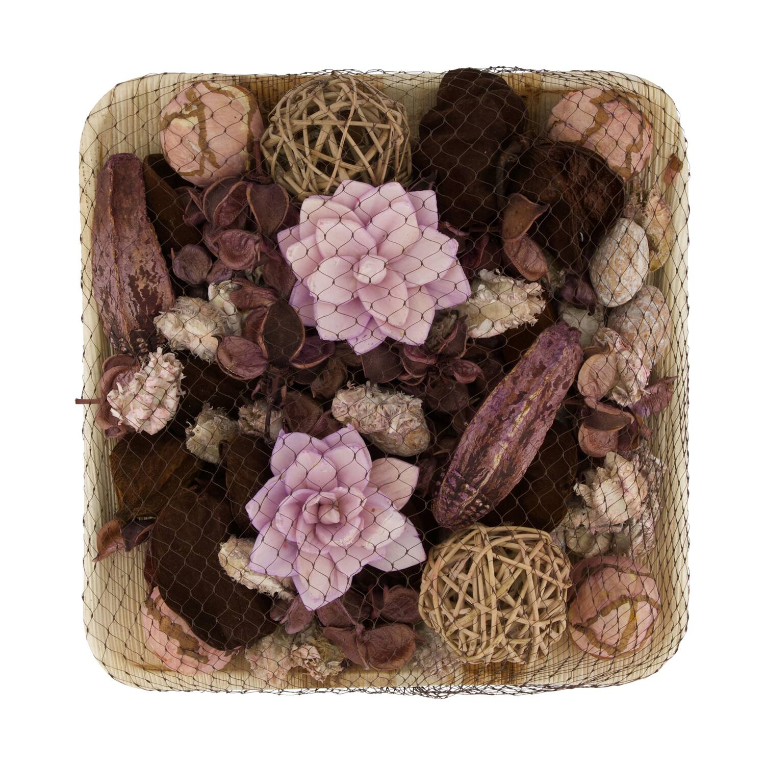 Potpourri with acacia plate nature 25.5x25.5x8cm