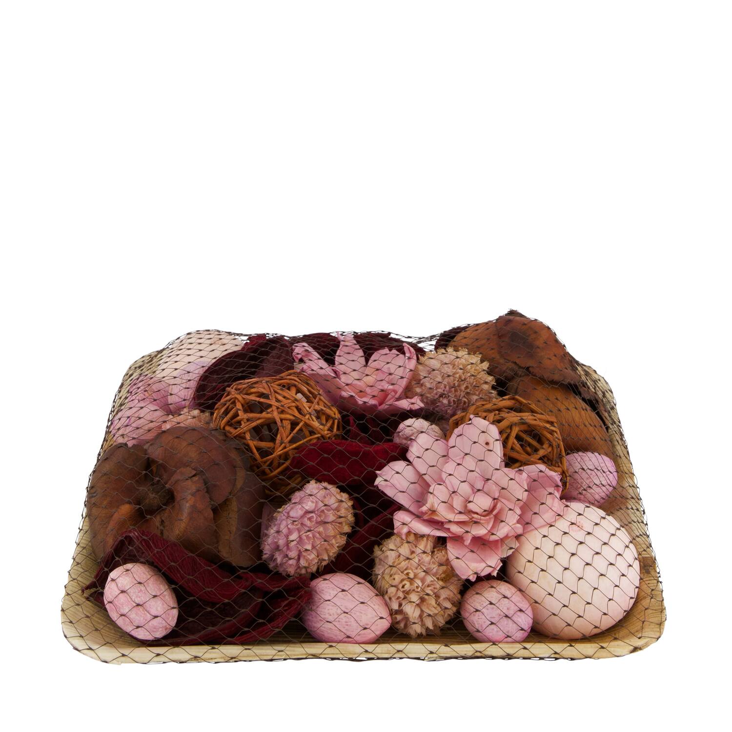 Potpourri with acacia plate nature 25.5x25.5x8cm - Multi