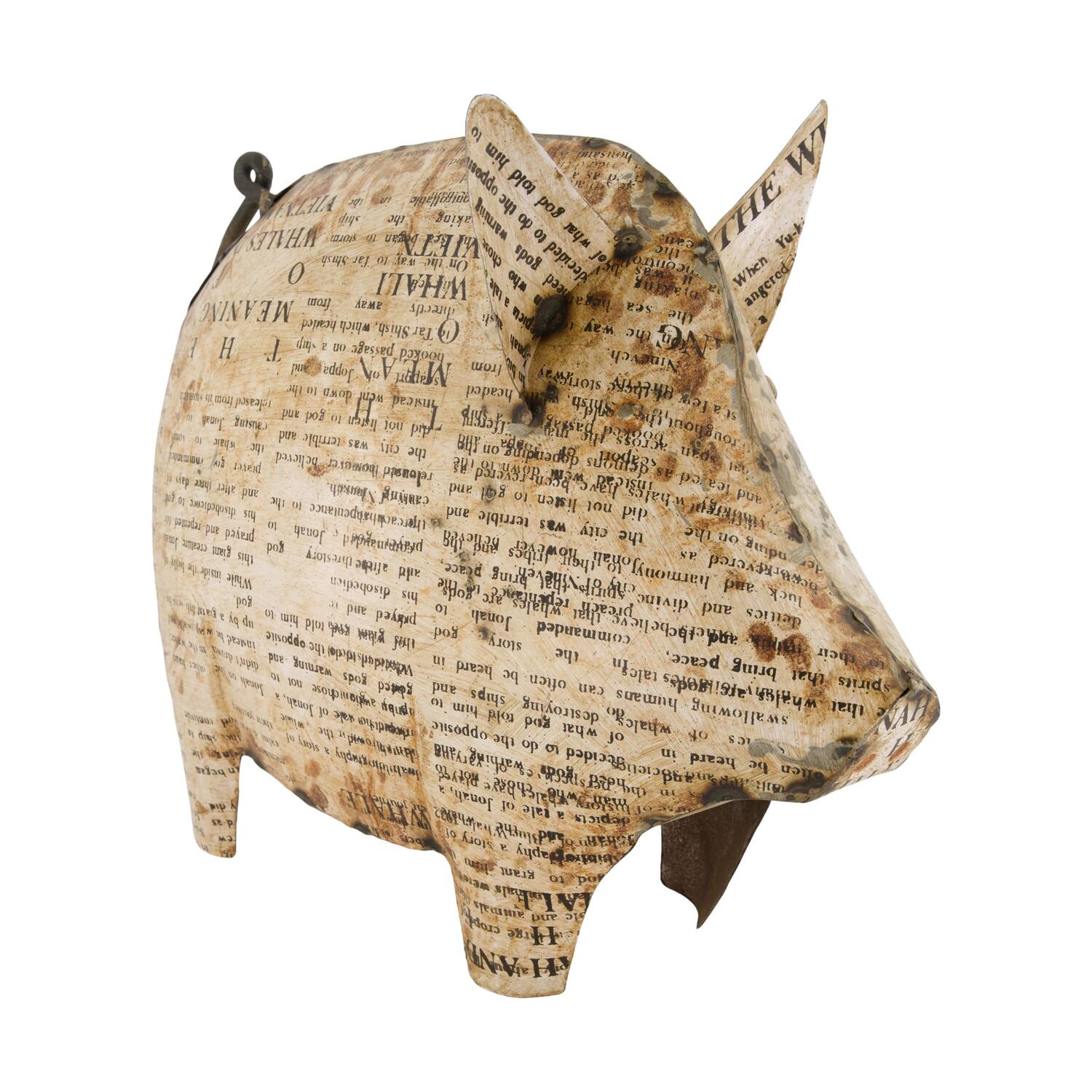 Statue pig metal 38x19x29cm