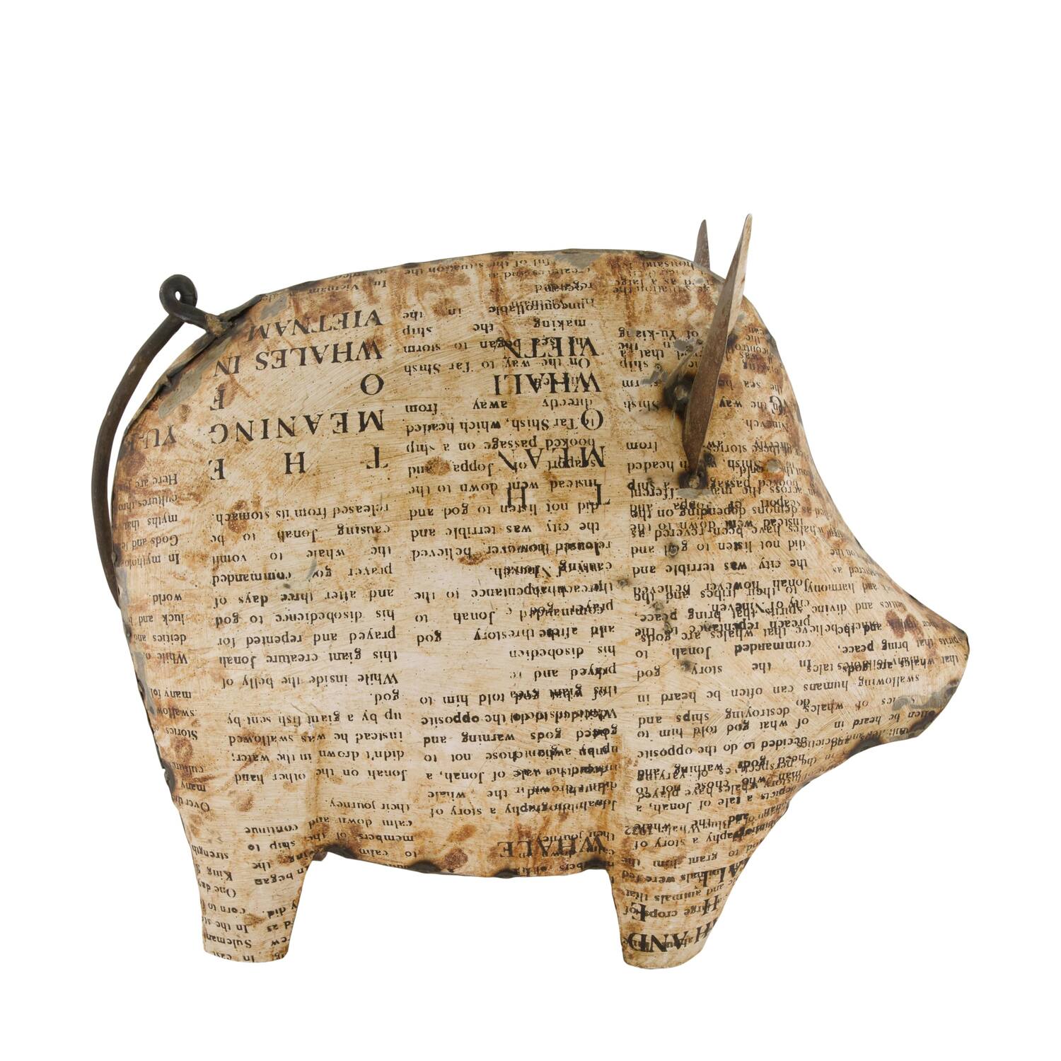 Statue pig metal 38x19x29cm