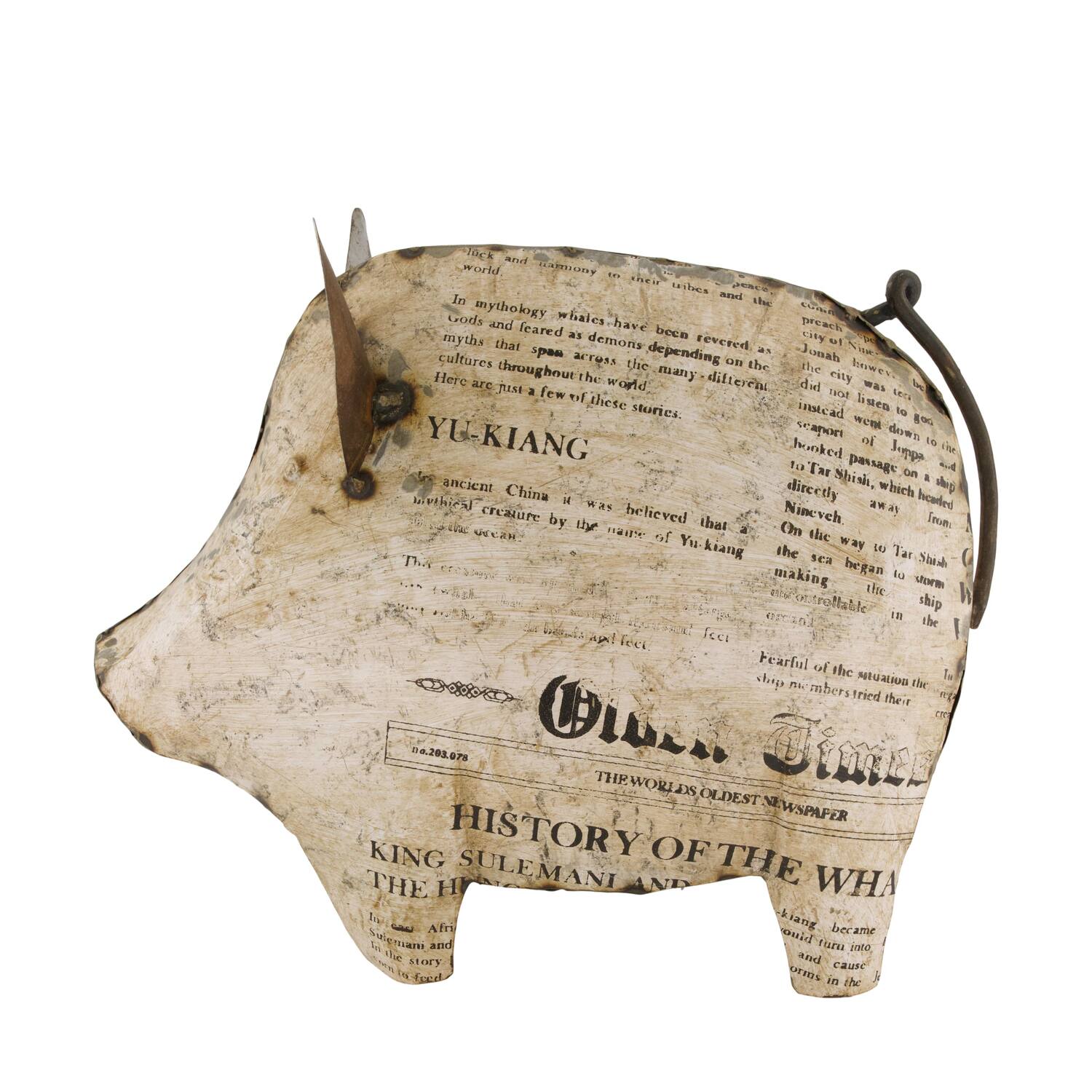 Statue pig metal 38x19x29cm