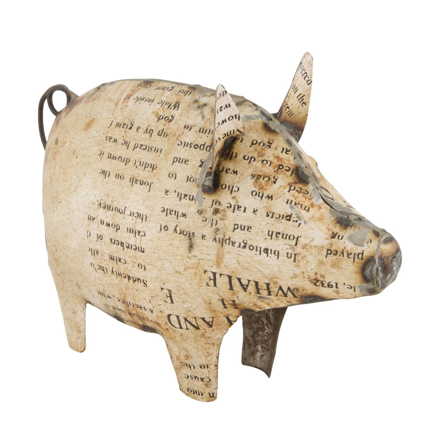 Statue pig metal 26x8x17cm